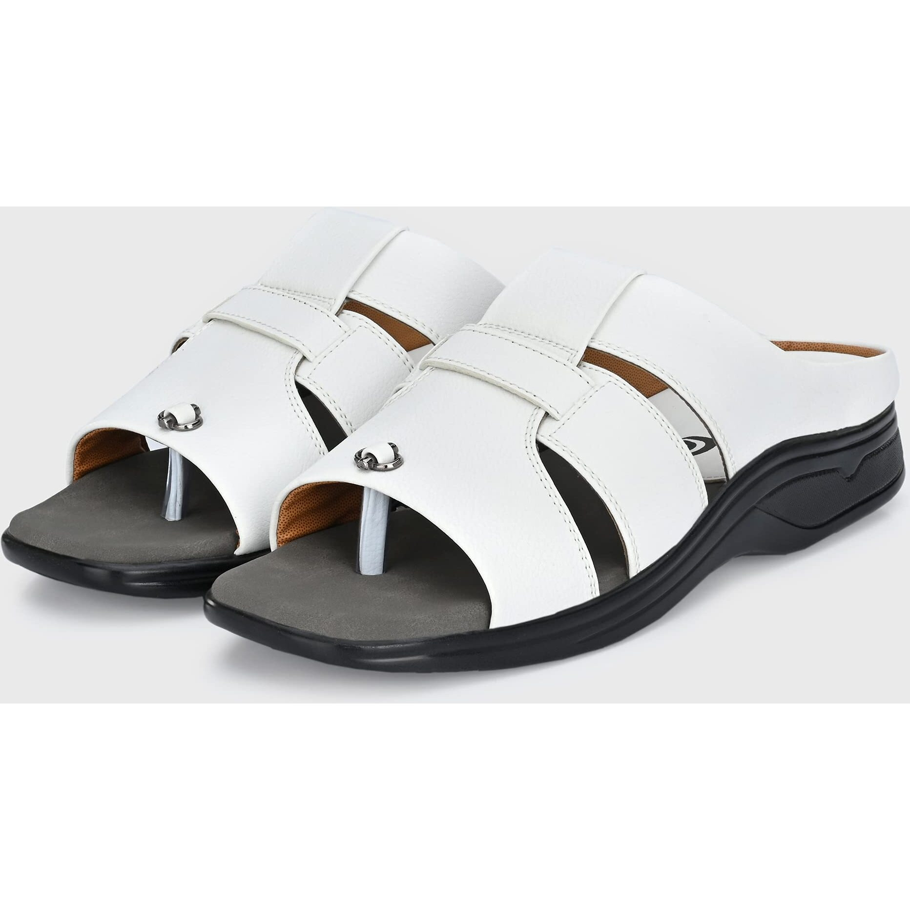 Centrino Men's 5953 White Sandal_7 UK (5953-04)