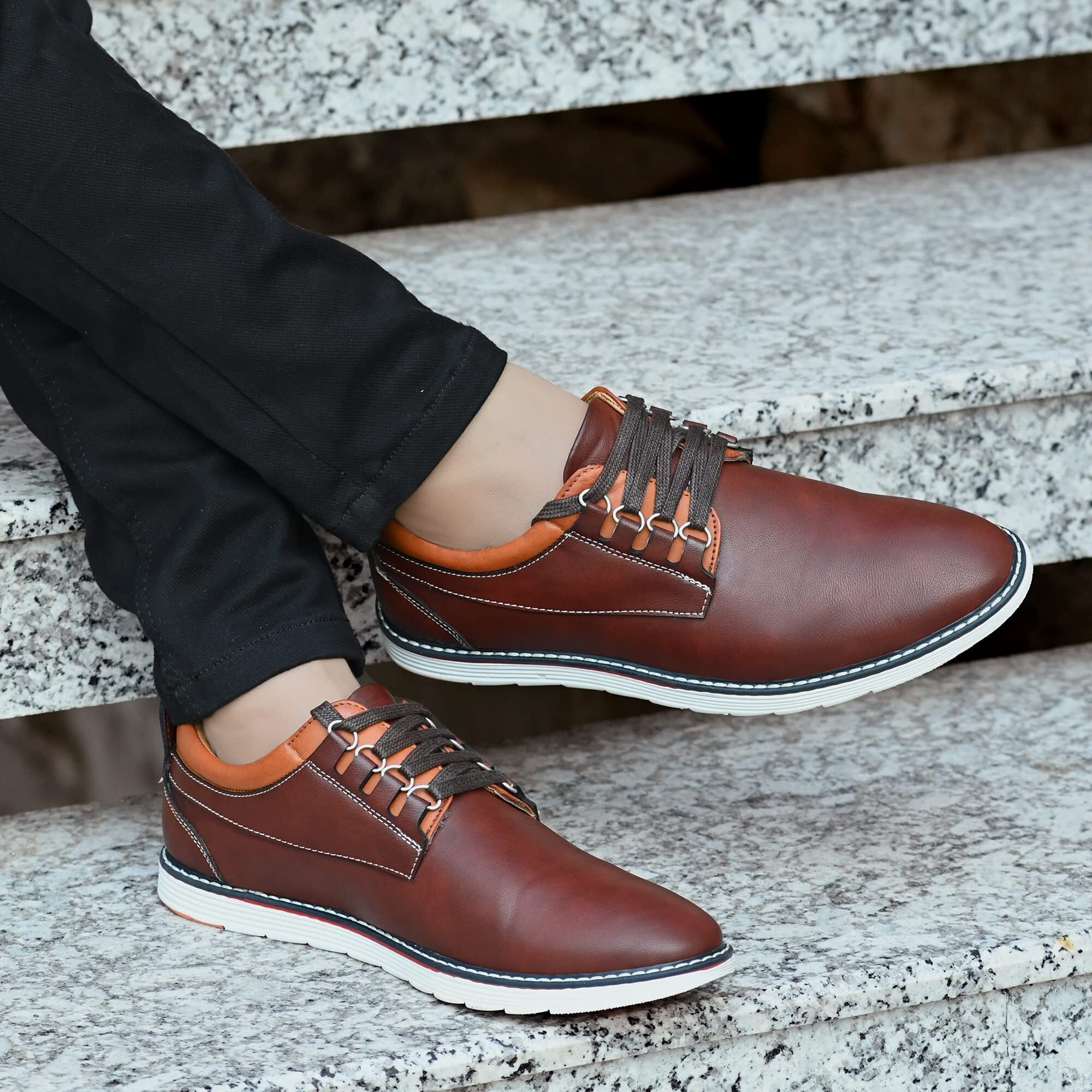 Centrino Men's 3323 Burgundy Sneakers_10 UK (3323-21)
