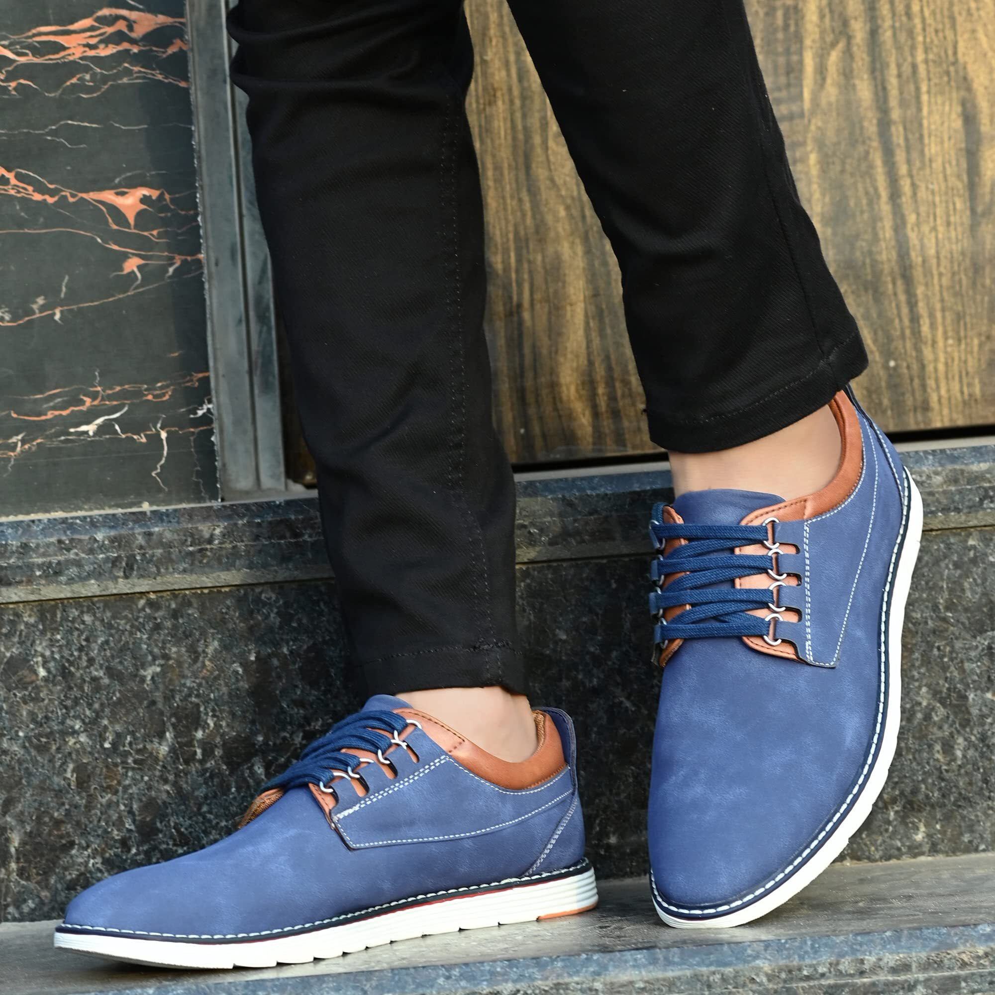 Centrino Men's 3323 Blue Sneakers_9 UK (3323-22)