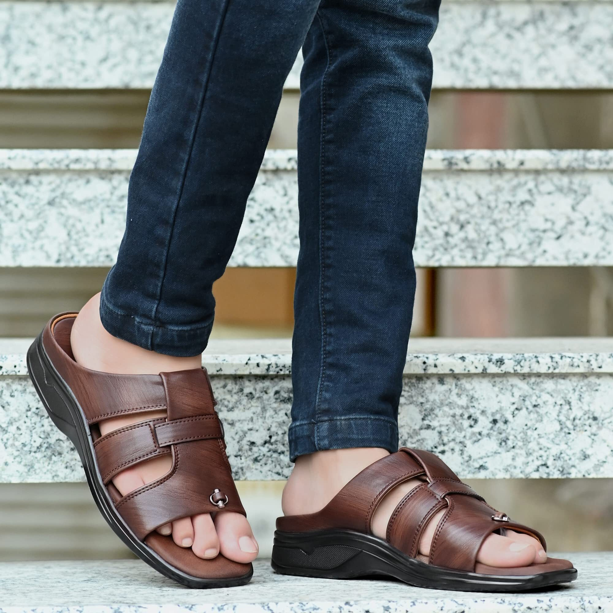 Centrino Men's 5953 WOOD Sandal_9 UK (5953-32)