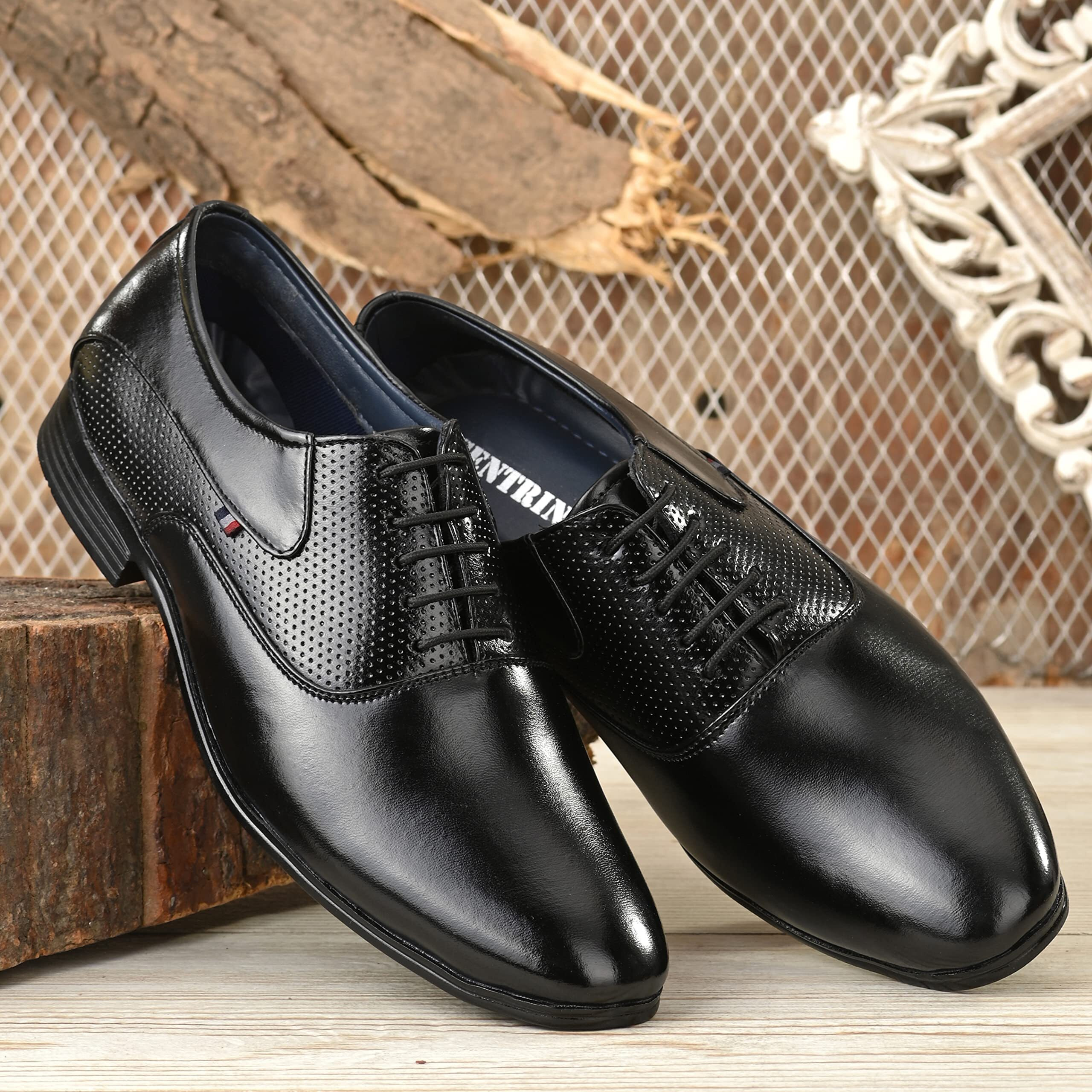 Centrino Men's 6036 Black Formal Shoes_9 UK (6036-01)