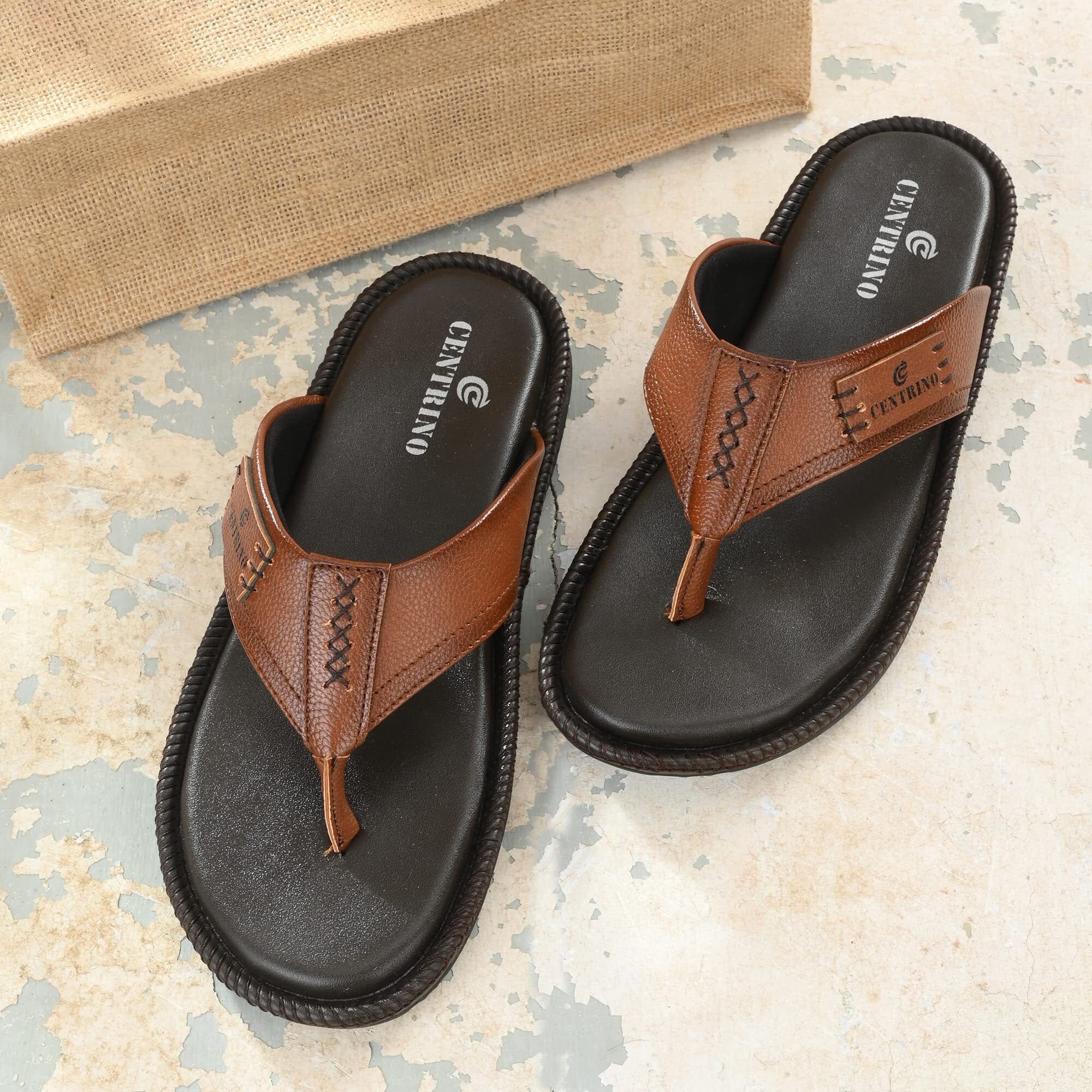 Centrino Mens 8201 Tan Slippers_10 UK (8201-3)