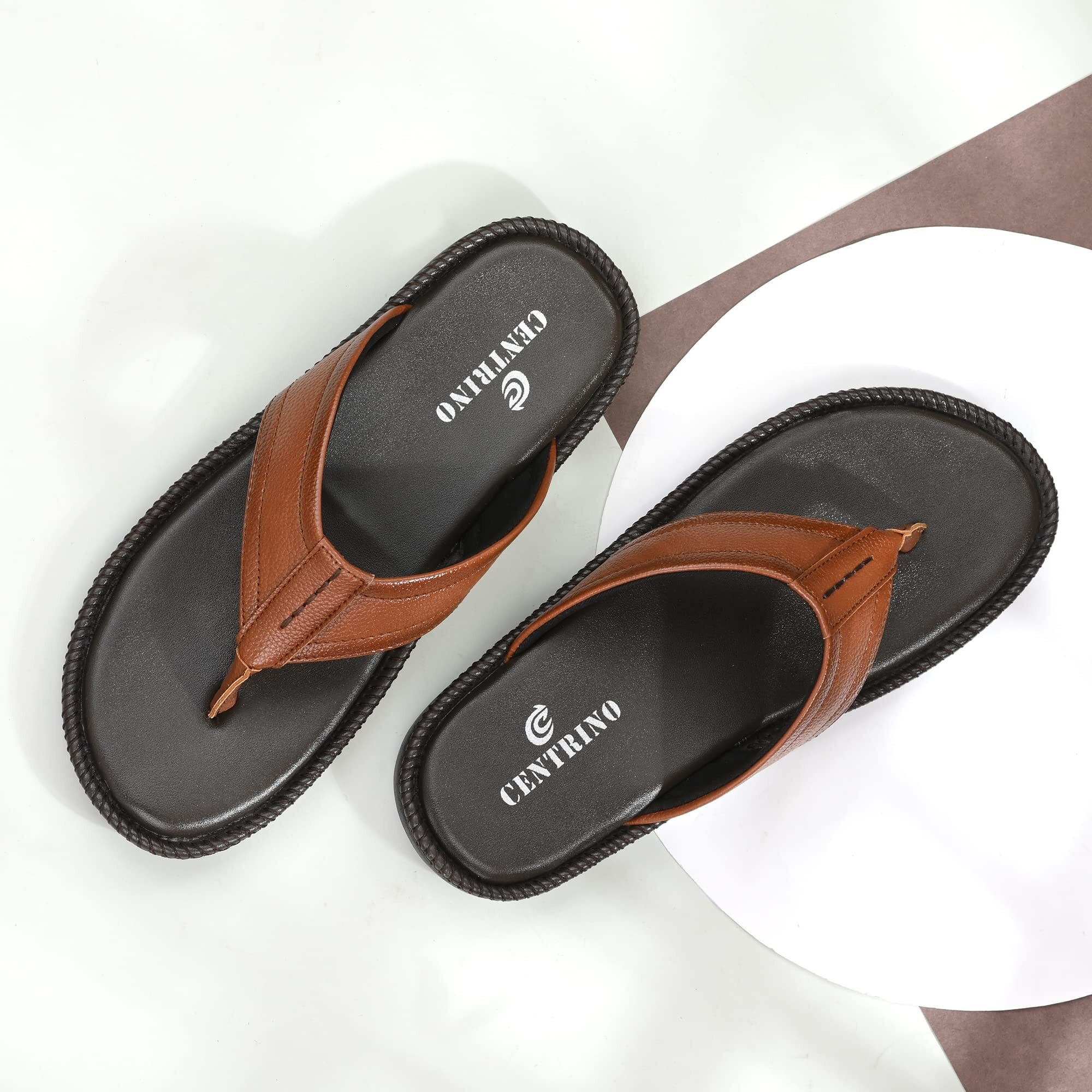 Centrino Mens 8202 Tan Slippers_9 UK (8202-3)