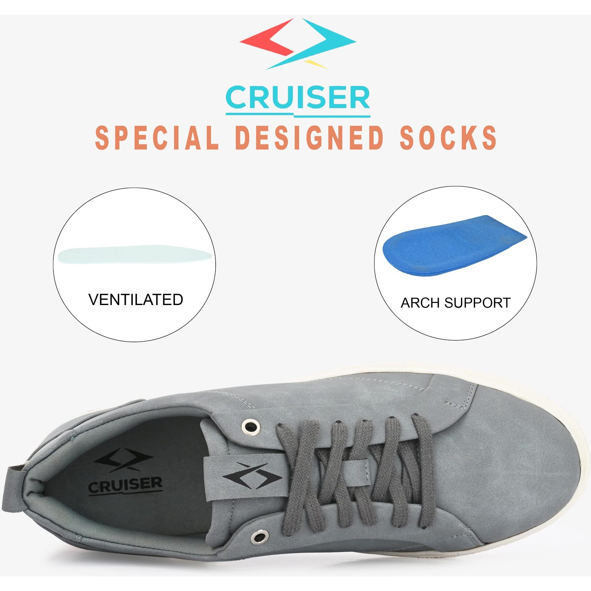 Cruiser Men's Blaze Grey Sneakers_11 UK (2504-4)