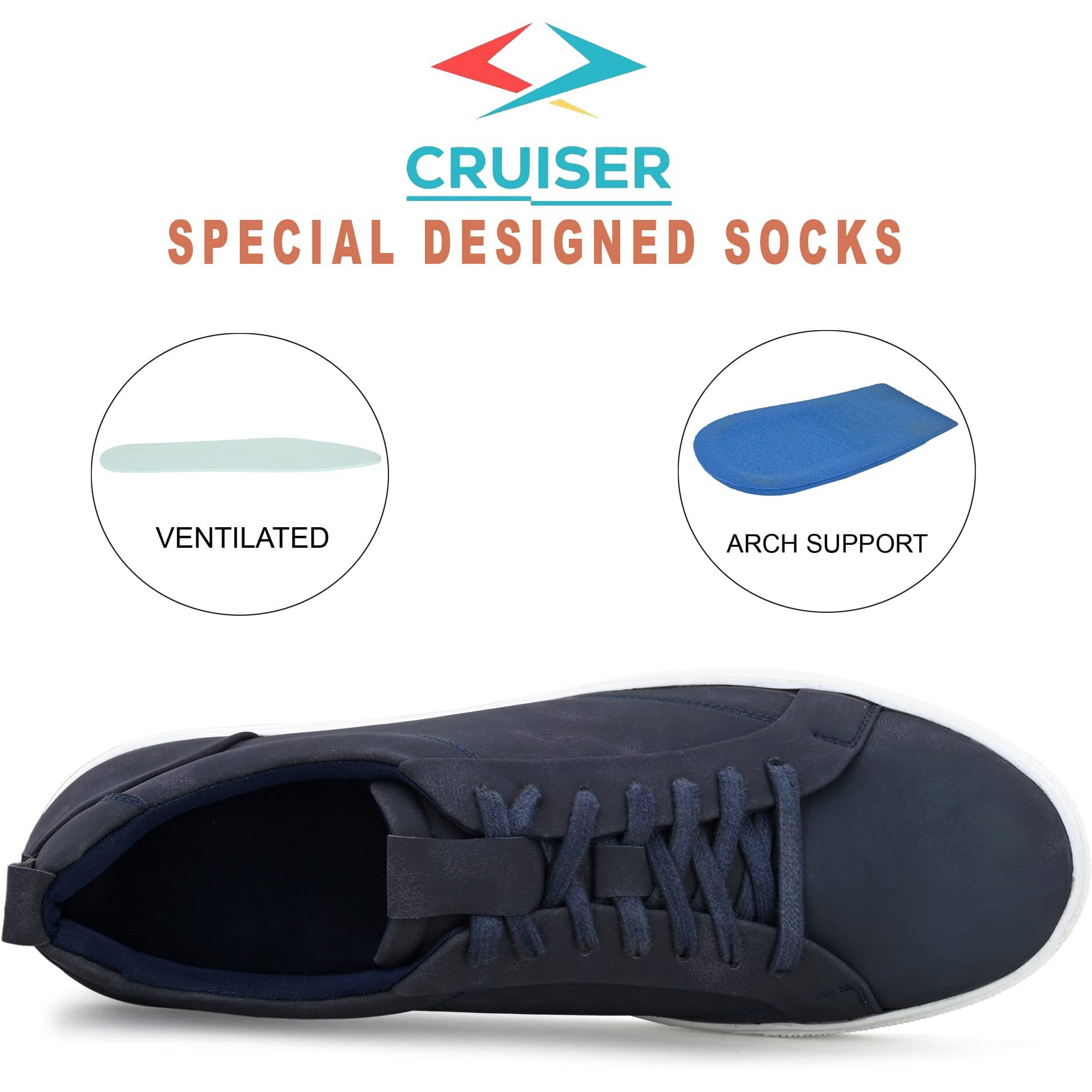 Cruiser Men's Blaze Navy Sneakers_9 UK (2504-7)