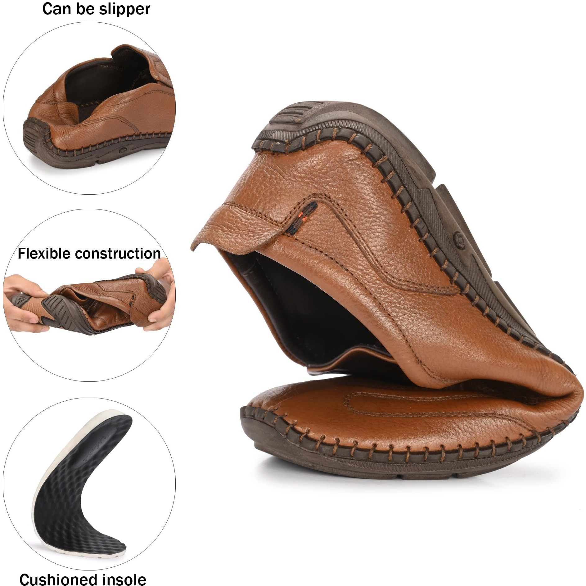 Blue Leather Men's 3939 Tan Formal Shoes_9 UK (3939-3)