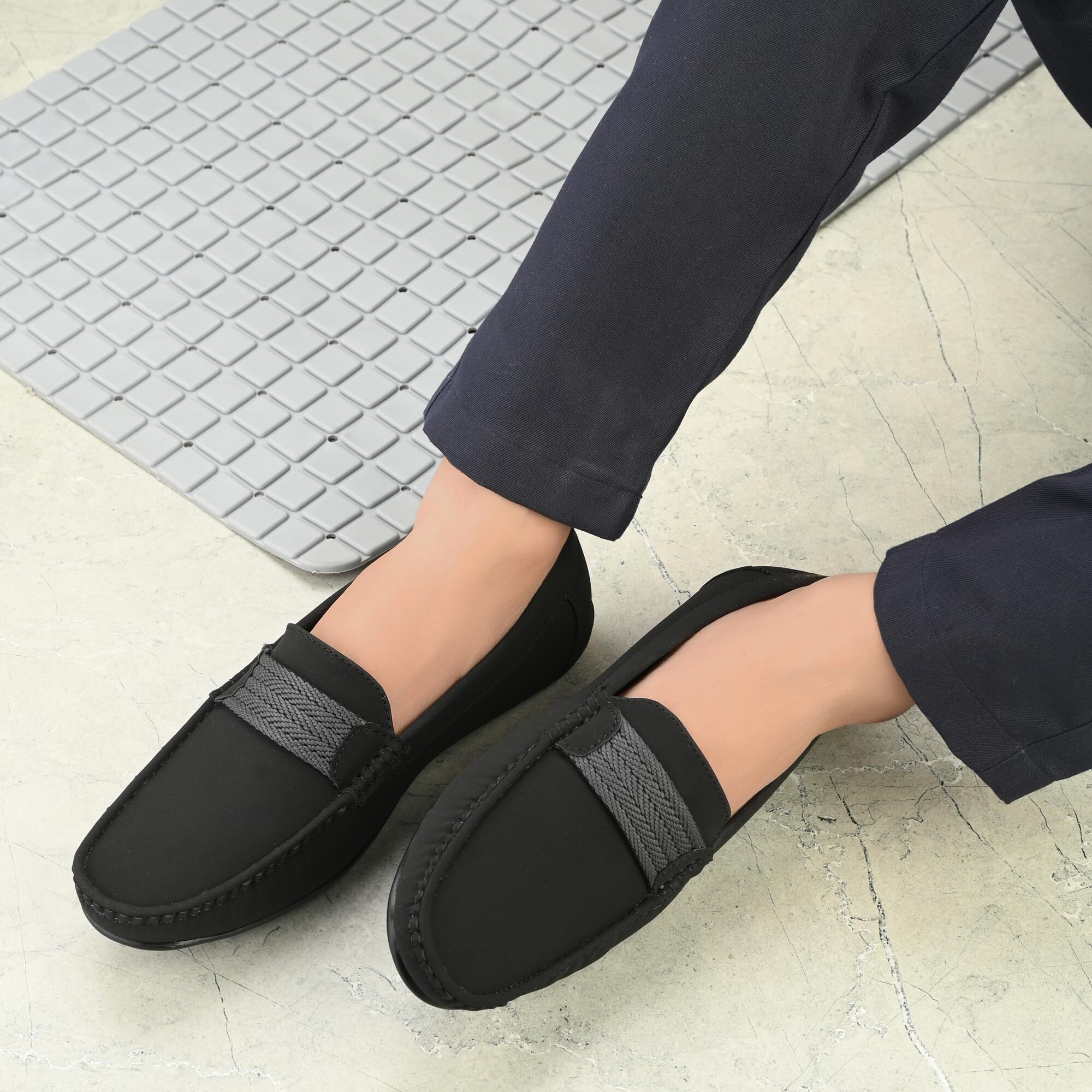 Centrino Black Loafer Shoe for Mens 6546-1