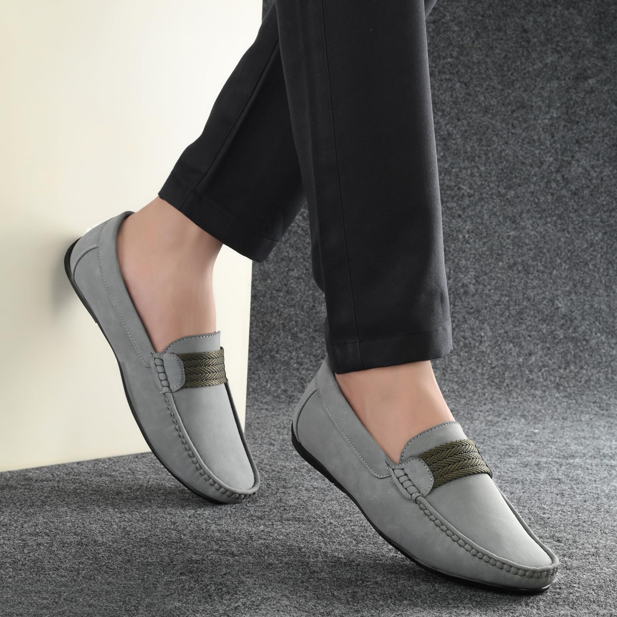 Centrino Grey Loafer Shoe for Mens 6546-2