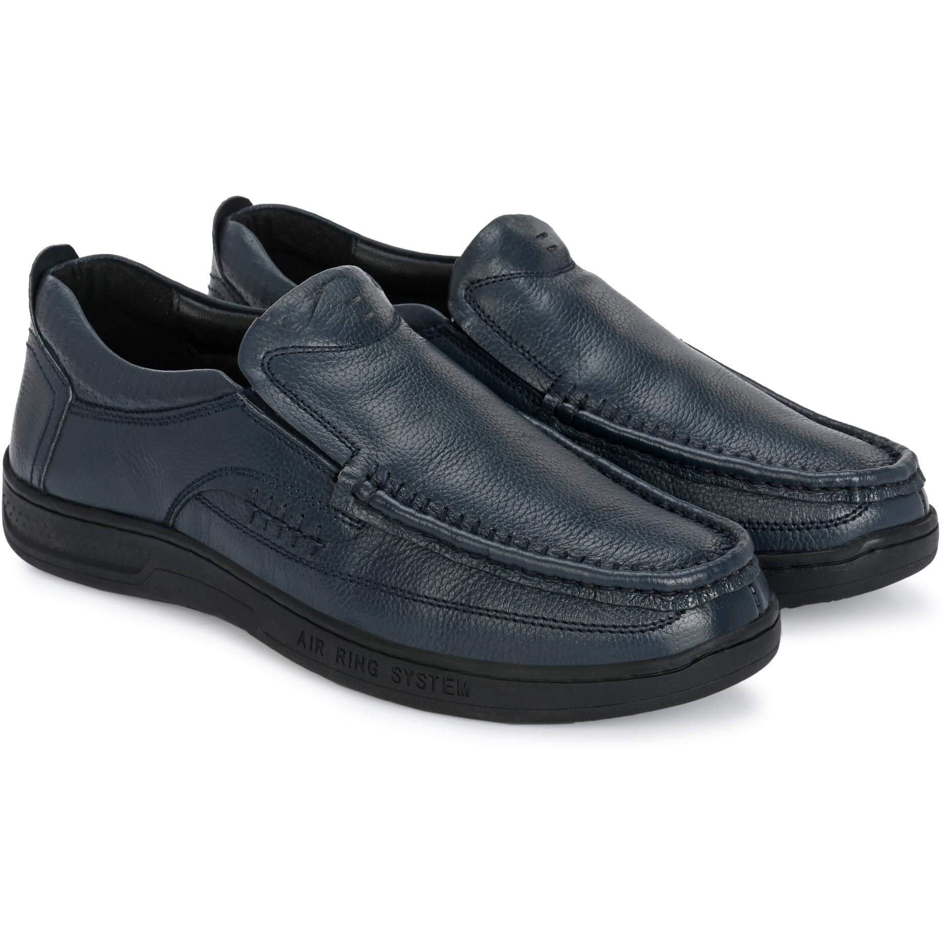 Blue Leather Blue Slipon Formal Shoe for Mens 3943-4