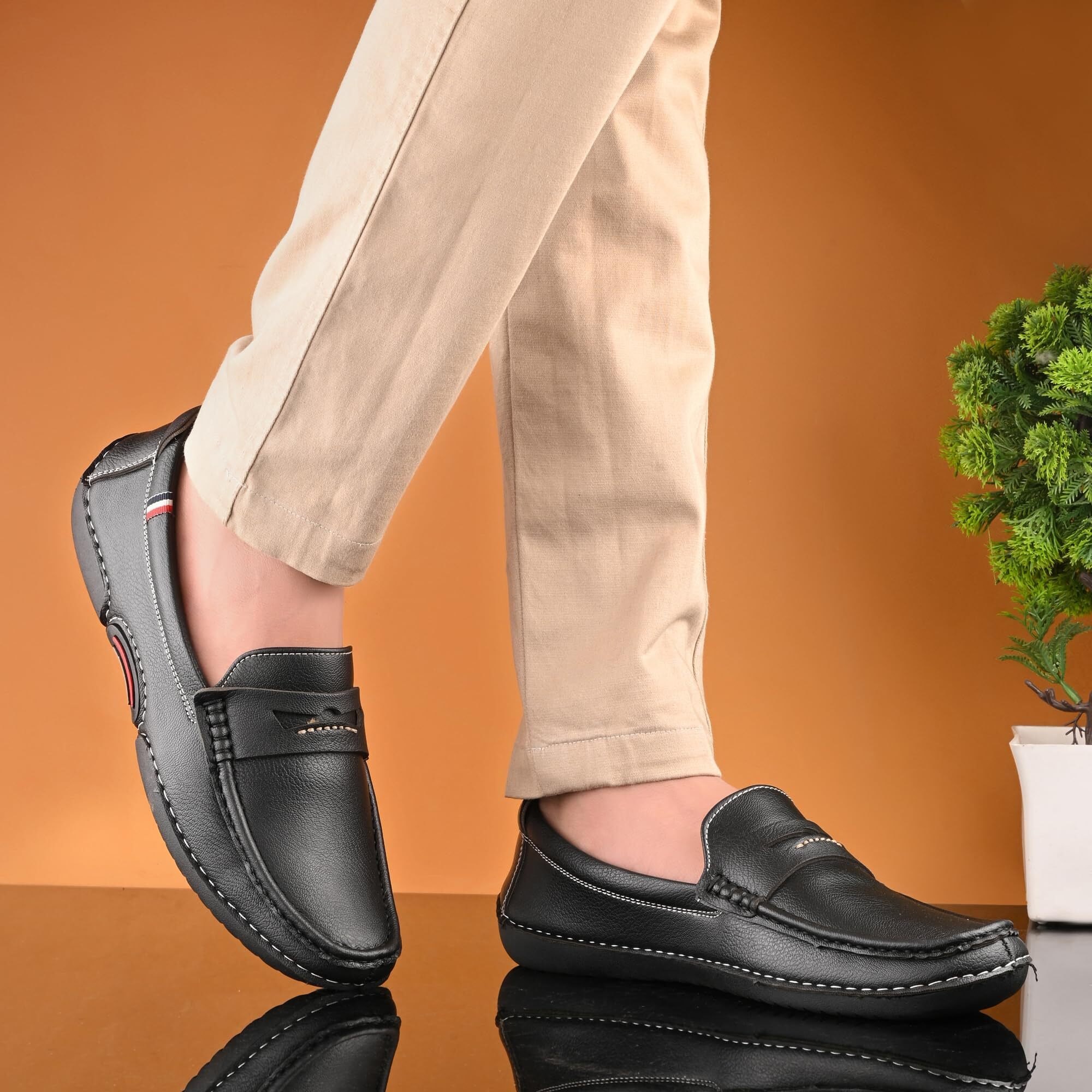 Centrino Loafer Shoe  Versatile Comfort and Style, Slip-On Design for Formal and Casual Outfits 6647-1 Black
