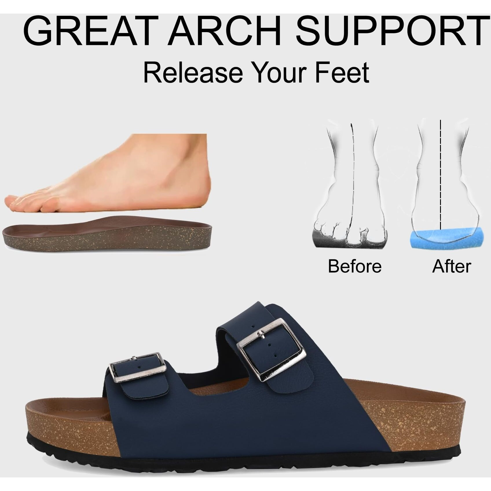 Centrino Mens Cushion Sliders/Slippers | PU Padding on the Footbed | Bounce Back Technology | Comfortable & LightWeight | Waterproof & Everyday Flip Flops for Men and Boys