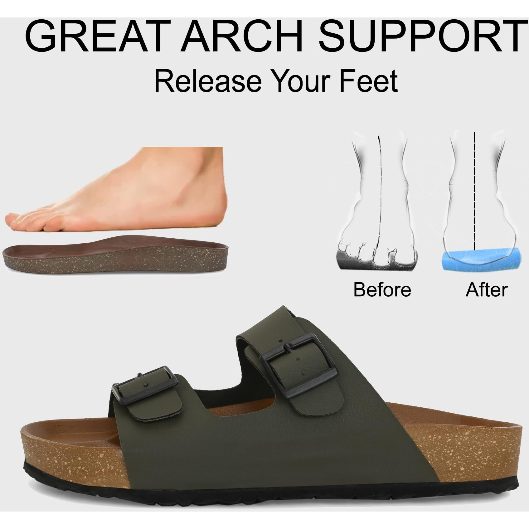 Centrino Mens Cushion Sliders/Slippers | PU Padding on the Footbed | Bounce Back Technology | Comfortable & LightWeight | Waterproof & Everyday Flip Flops for Men and Boys