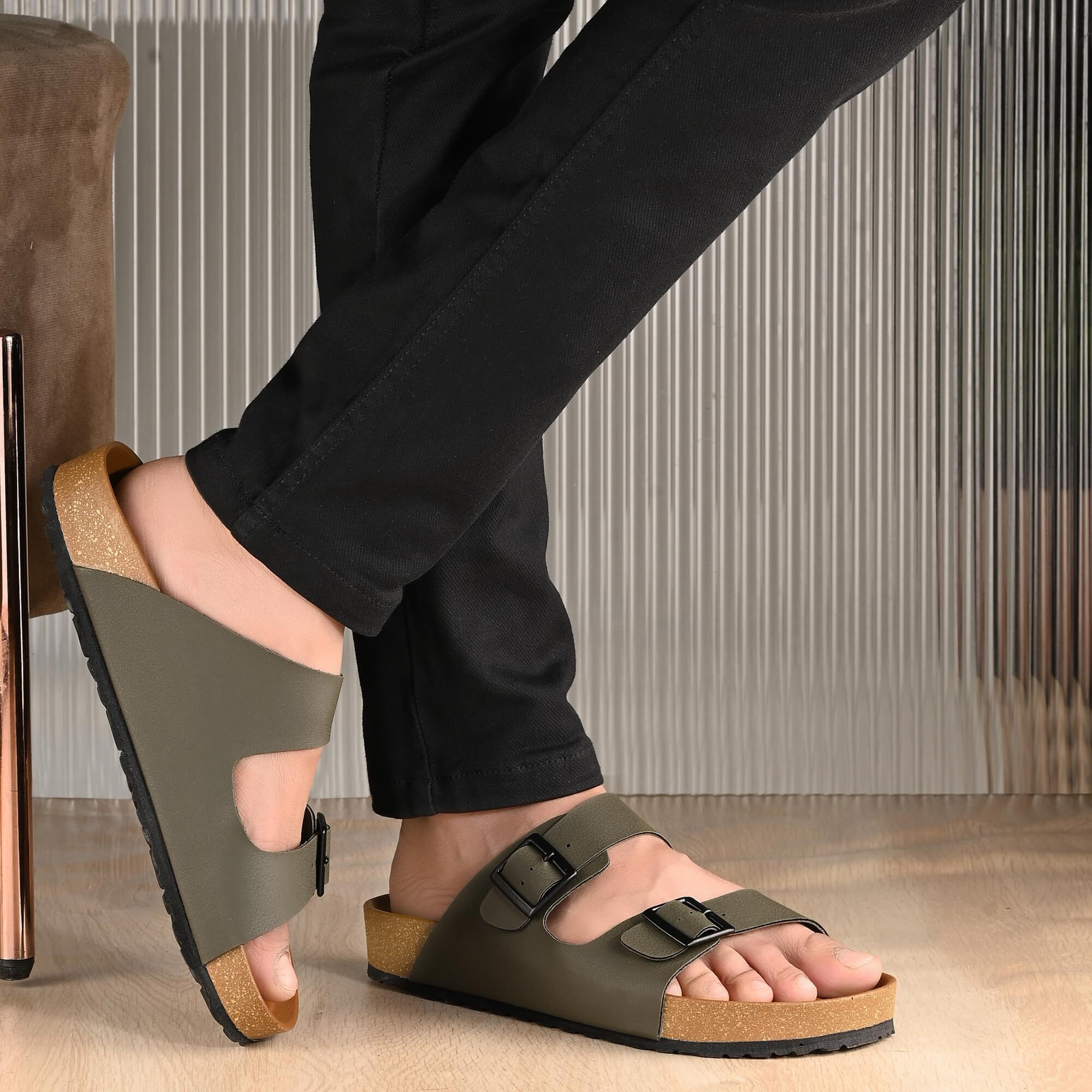 Centrino Mens Cushion Sliders/Slippers | PU Padding on the Footbed | Bounce Back Technology | Comfortable & LightWeight | Waterproof & Everyday Flip Flops for Men and Boys