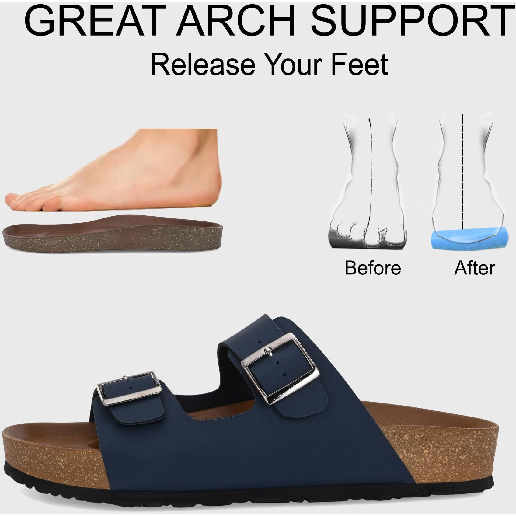 Centrino Mens Cushion Sliders/Slippers | PU Padding on the Footbed | Bounce Back Technology | Comfortable & LightWeight | Waterproof & Everyday Flip Flops for Men and Boys