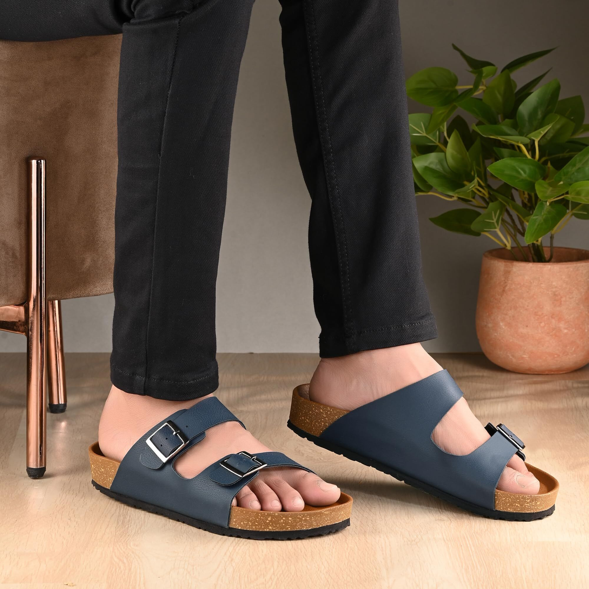 Centrino Mens Cushion Sliders/Slippers | PU Padding on the Footbed | Bounce Back Technology | Comfortable & LightWeight | Waterproof & Everyday Flip Flops for Men and Boys