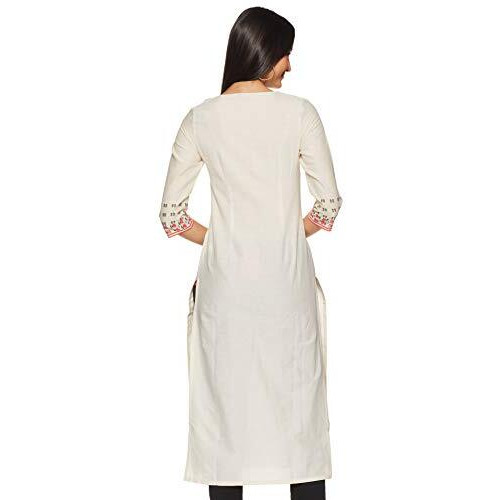 W for Woman Straight Kurta (18AUW17893-51115_Off White_6)