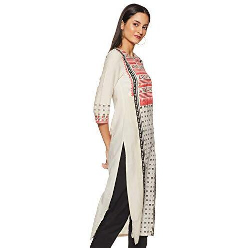 W for Woman Straight Kurta (18AUW17893-51115_Off White_6)