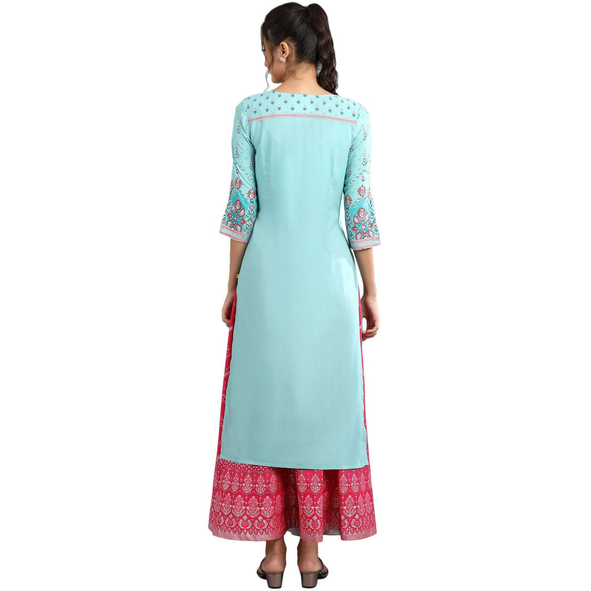 Aurelia Women Floral Print Viscose Straight Kurta_22FEA11726-502009_S