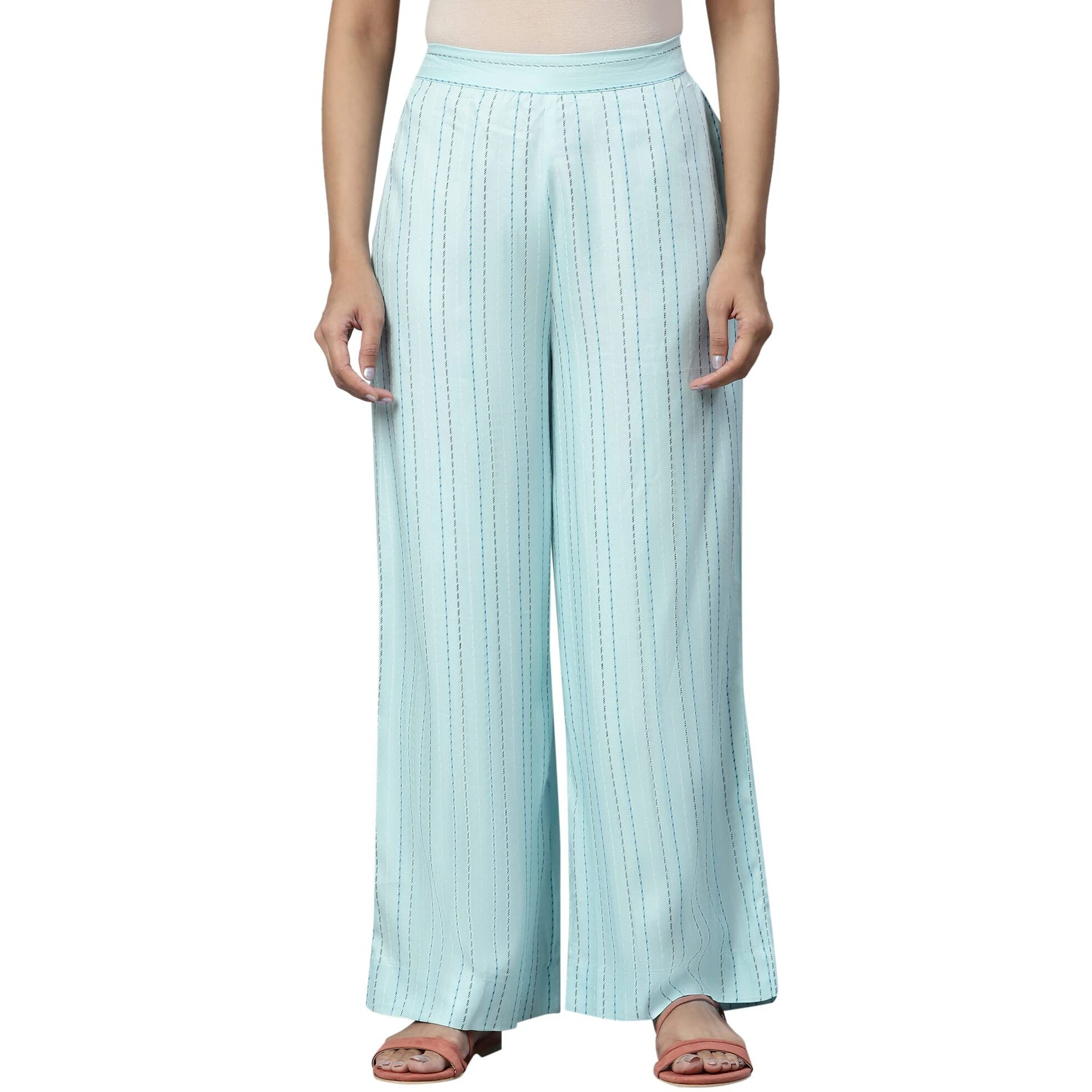 Aurelia Printed Strechable Palazzo Pants for Women | Ankle Length Palazzo Pants for Women