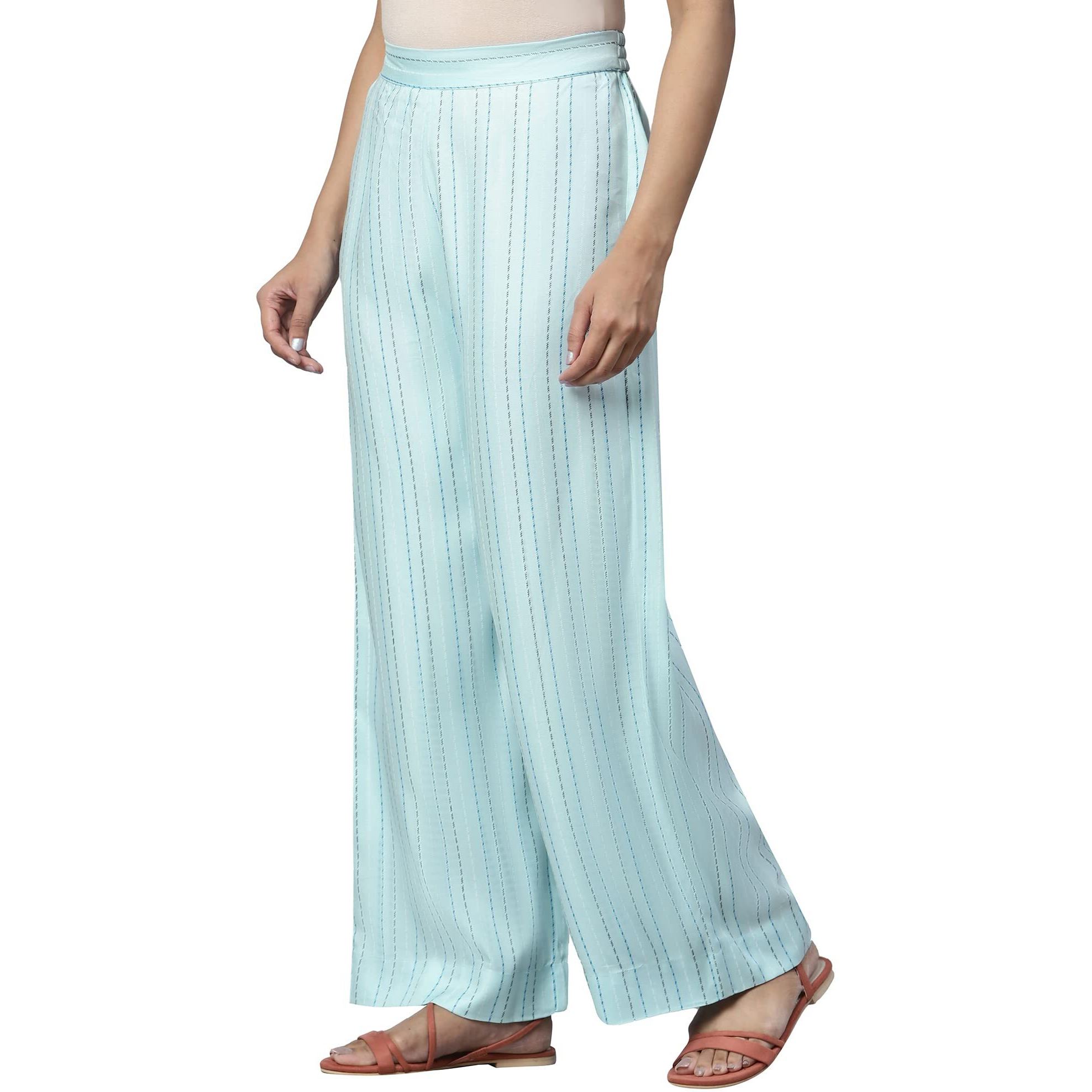 Aurelia Printed Strechable Palazzo Pants for Women | Ankle Length Palazzo Pants for Women