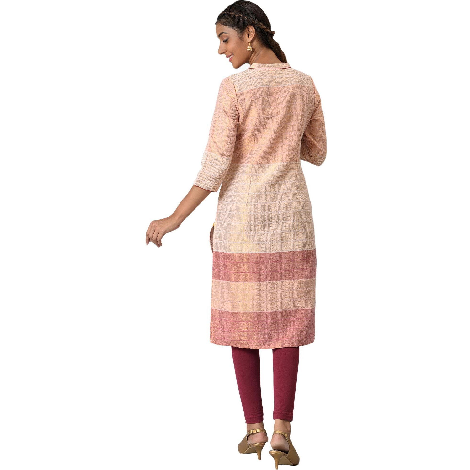 Aurelia Multi Geometric Printed Printed Cotton Regular Kurta for Women