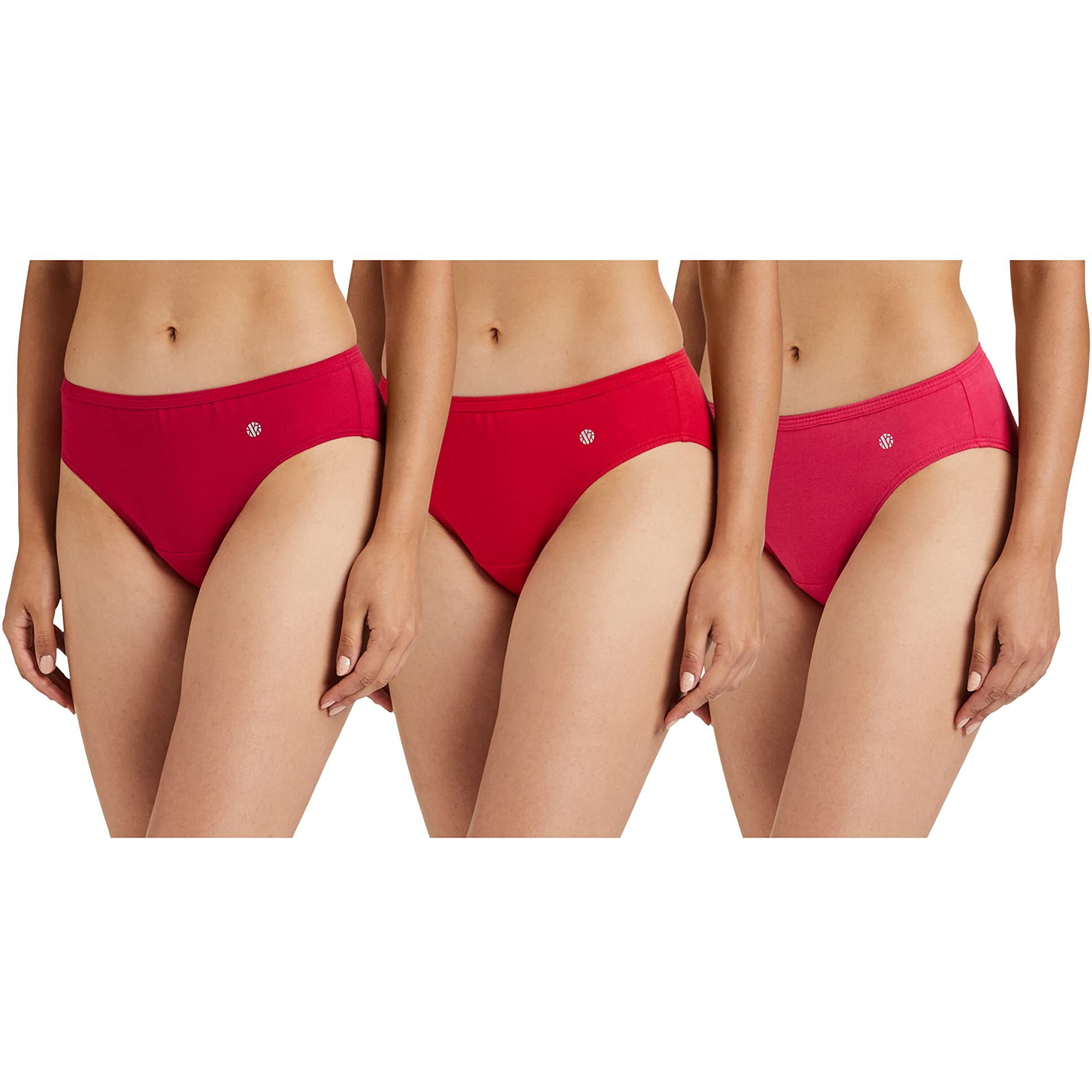 Van Heusen Women Bikini Panty - 100% Super Combed Cotton - Pack Of 3 - Anti Bacterial, No Marks Waistband, Moisture Wicking, Moderate Coverage, Multicolor, Large