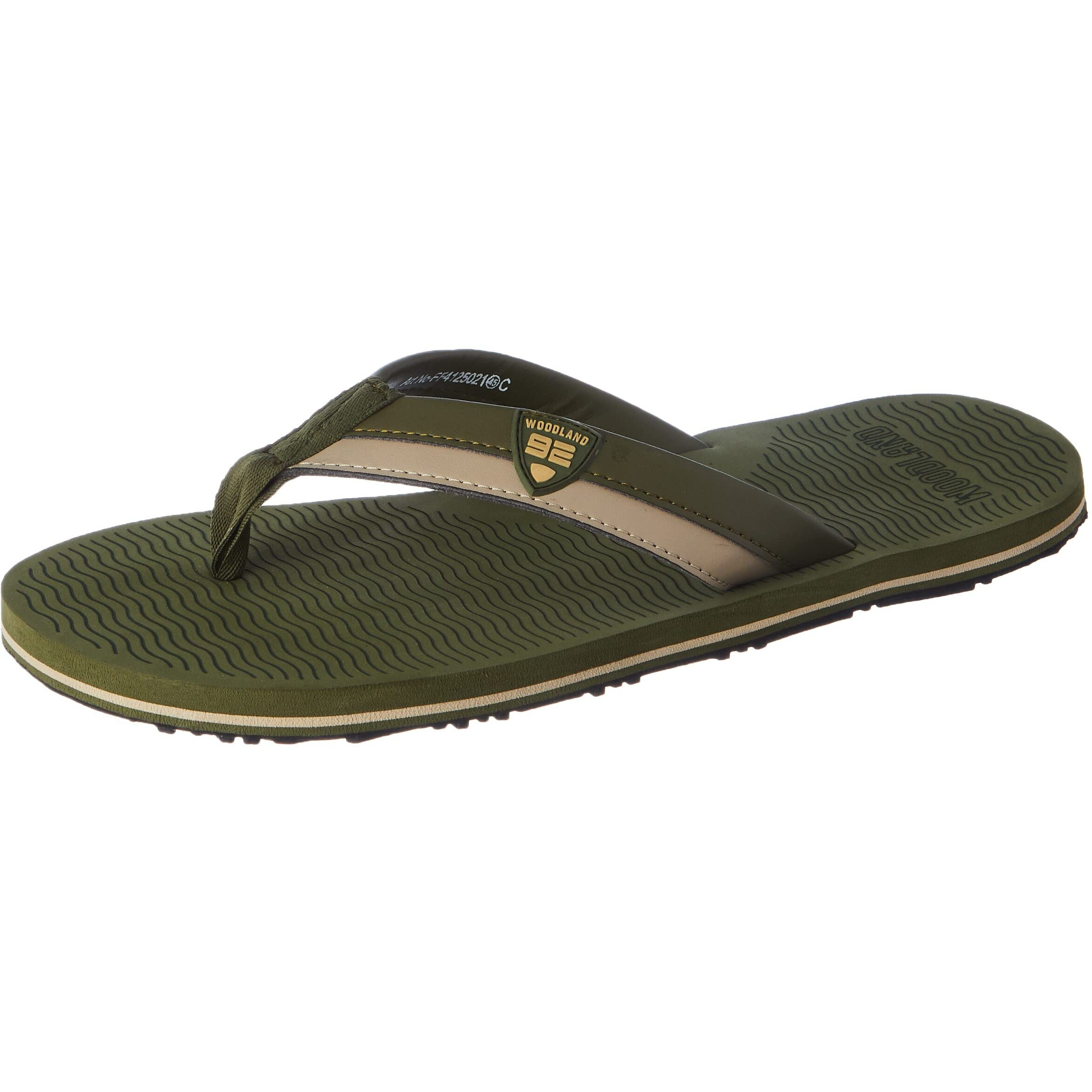 Woodland Men's Olive FlipFlop-6 UK 40 EU (FF 4125021)