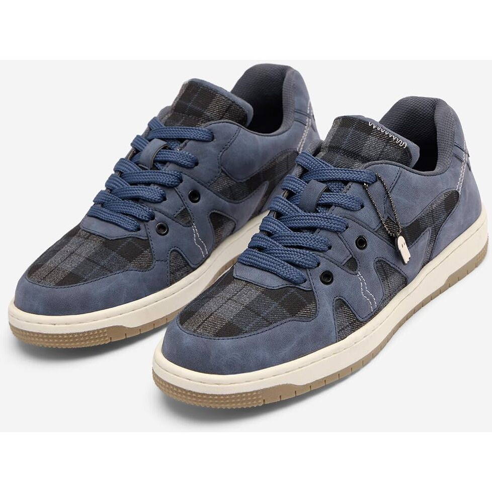 The Souled Store Urban Blaze Plaid Men and Boys Lace Up Low Top Sneakers with Flexibility & Comfort