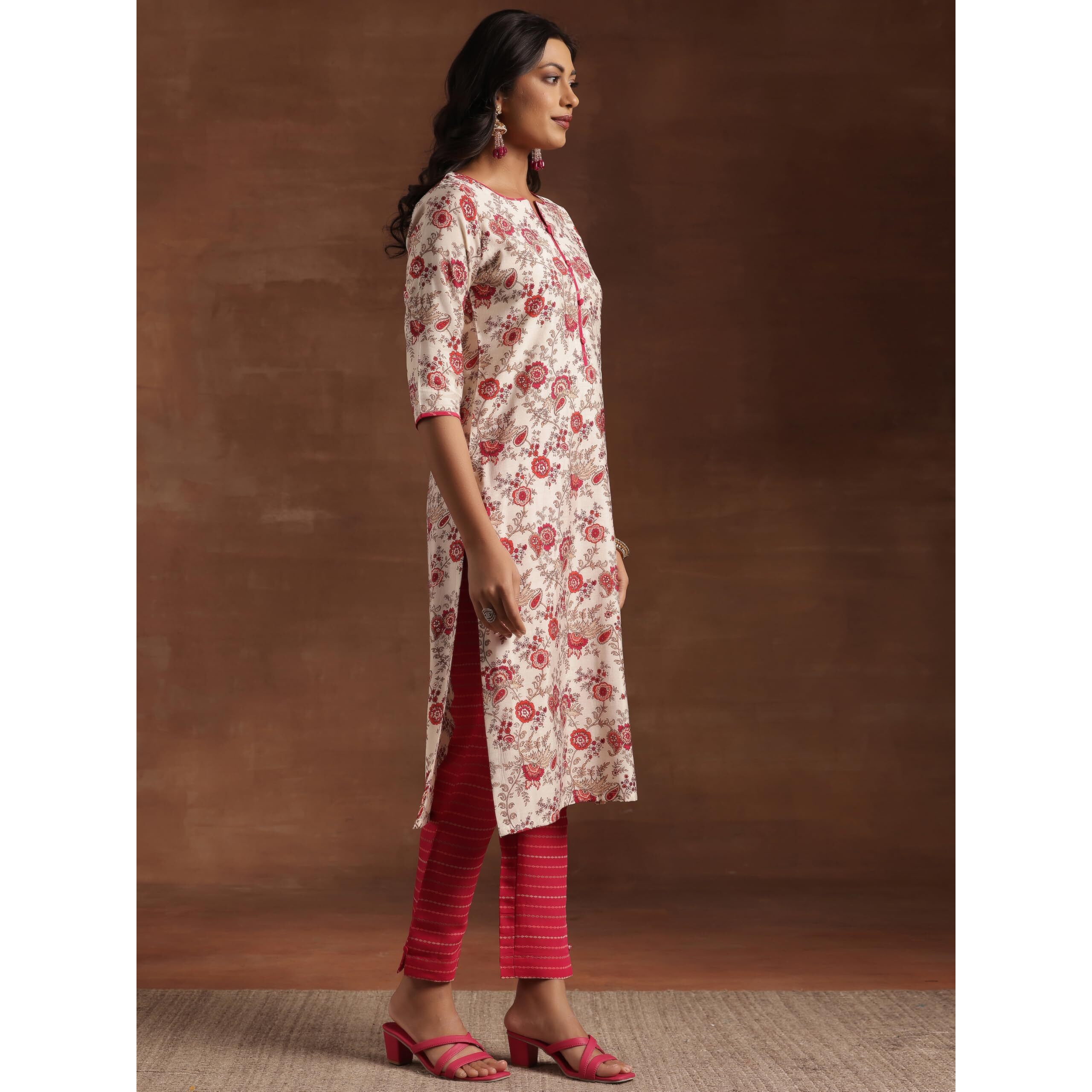 Libas Women's Silk Blend Kurta Set (36705_Pink