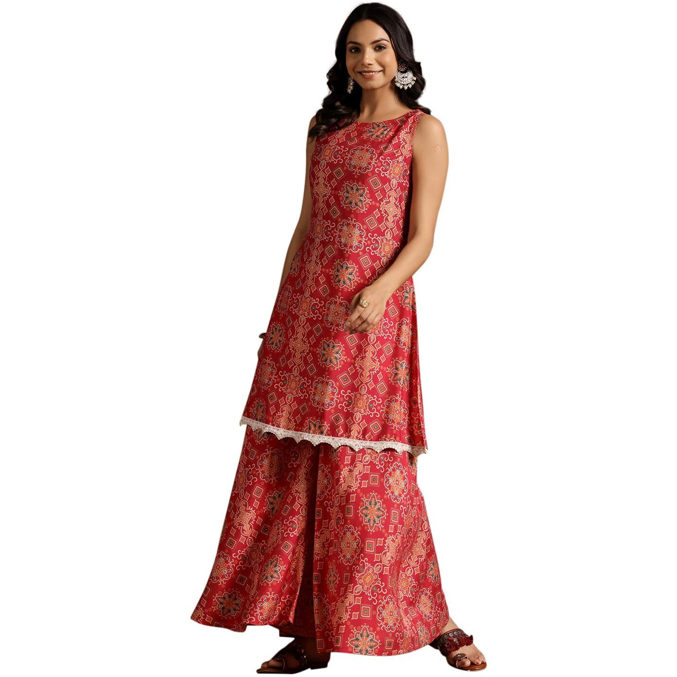Libas Women's Silk Blend Kurta Set (36812_Pink