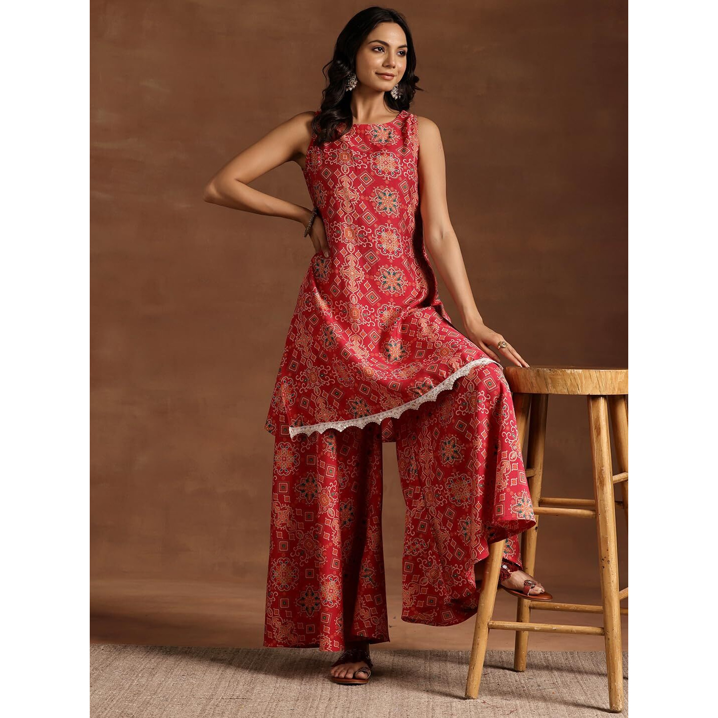 Libas Women's Silk Blend Kurta Set (36812_Pink