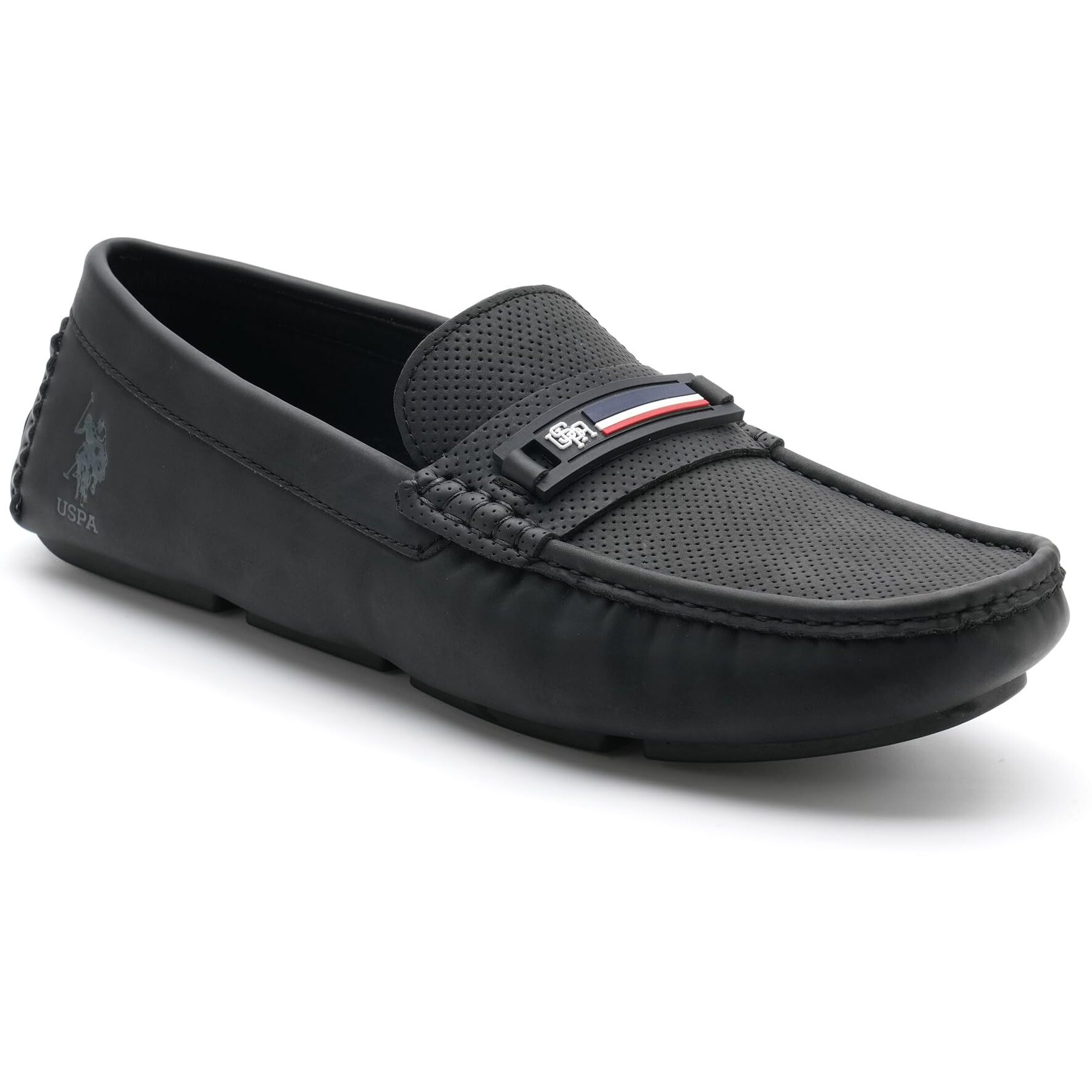U.S. POLO ASSN. Mens Barnes 4.0 Black Drivers - (UK10) (US11) (2FD24917Z01)