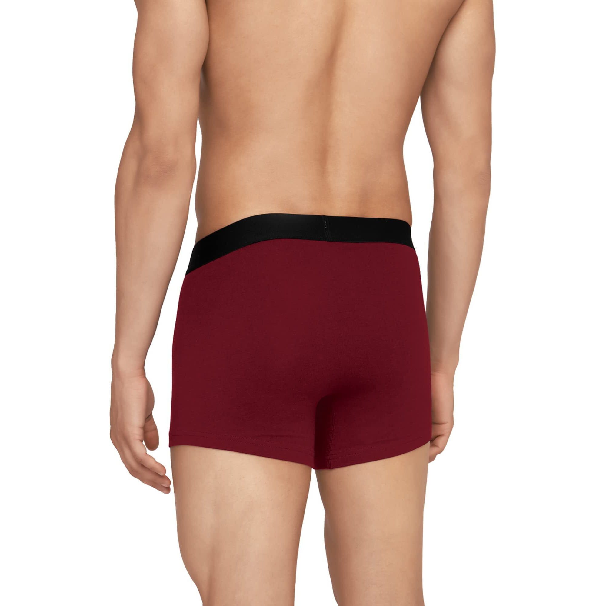 XYXX Mens Aero Silver Cotton Underwear for Men, Anti-Odour Silver Tech, Lasting Freshness, Moisture Absorbent Pack of 2 (M Dark Maroon + Frost Grey)