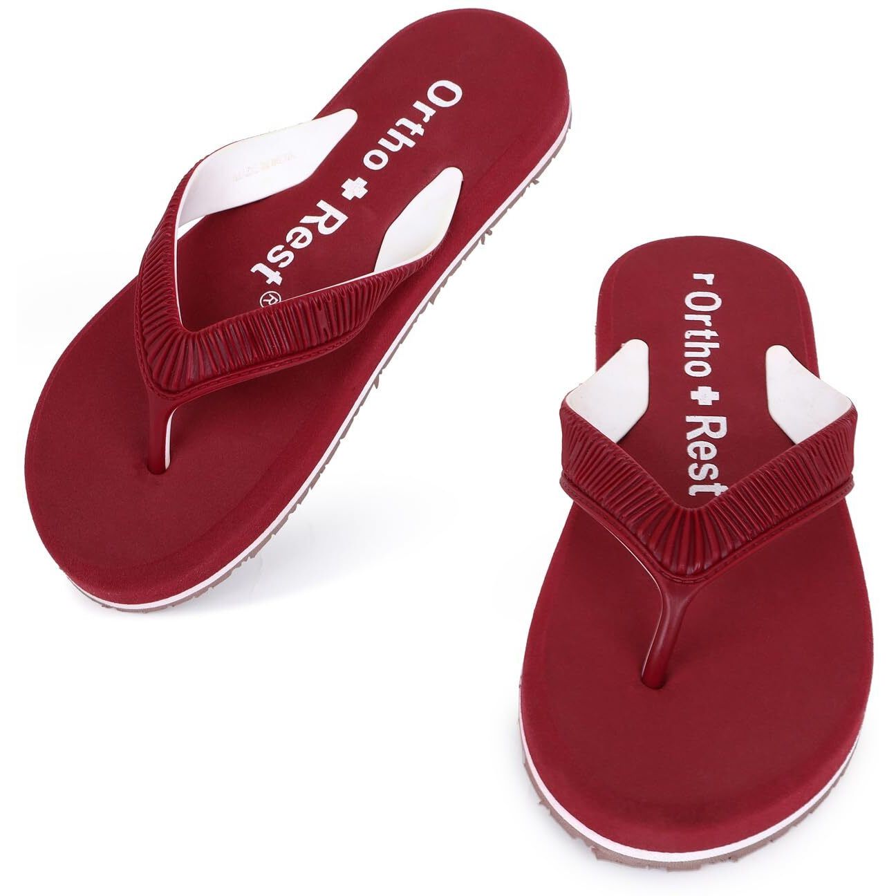 Ortho + Rest Doctor Slippers for Women Orthopedic Non Slip Lightweight Comfortable Flat Casual Stylish Dr Chappals and House Flip flops For Ladies and Girls