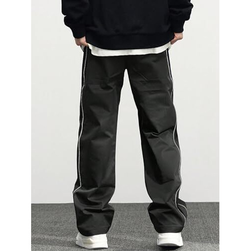 GRECIILOOKS Regular Trouser Loose Fit | Sports for Men Stylish Track Pant (GL-TP-1046_Black 01_2XL)