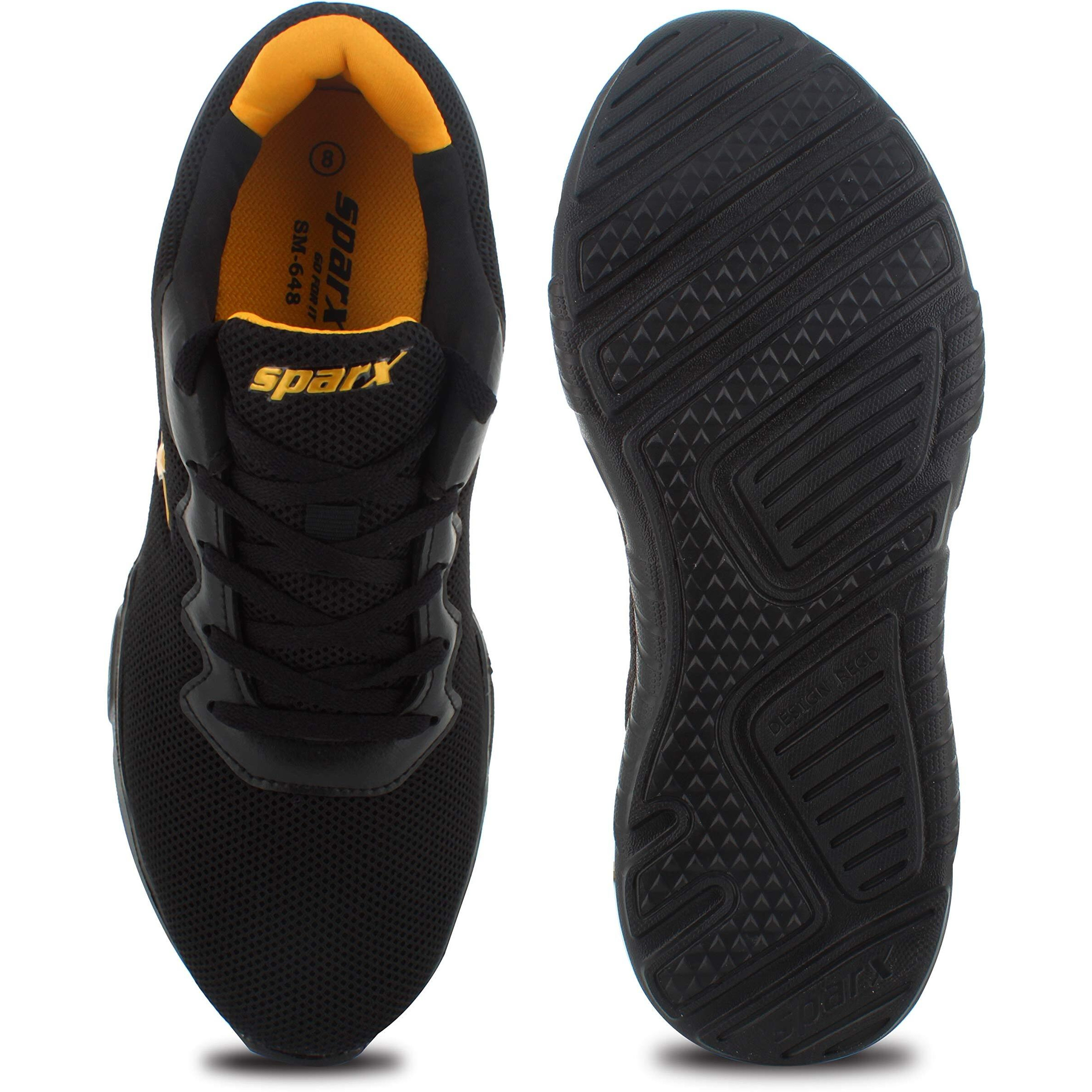 SPARX Mens SM 648 | Enhanced Durability & Soft Cushion | Black Running Shoe - 8 UK (SM 648)