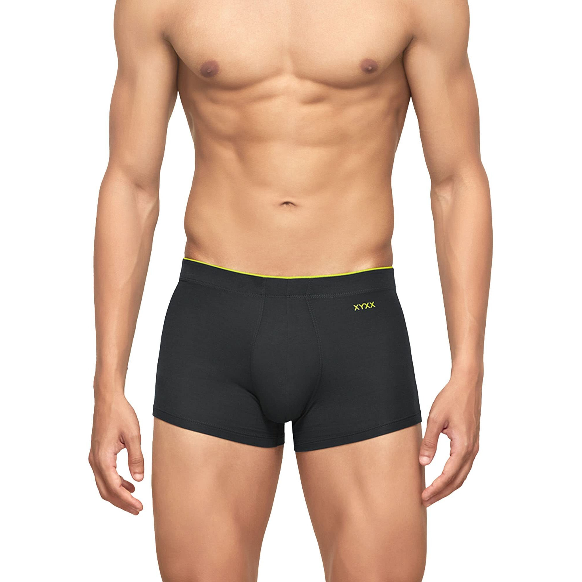 XYXX Men's Modal Classic Stretch Solid Trunks (Pack of 2) (XYTRNK_R1_2_Maroon+Coral Grey_M)