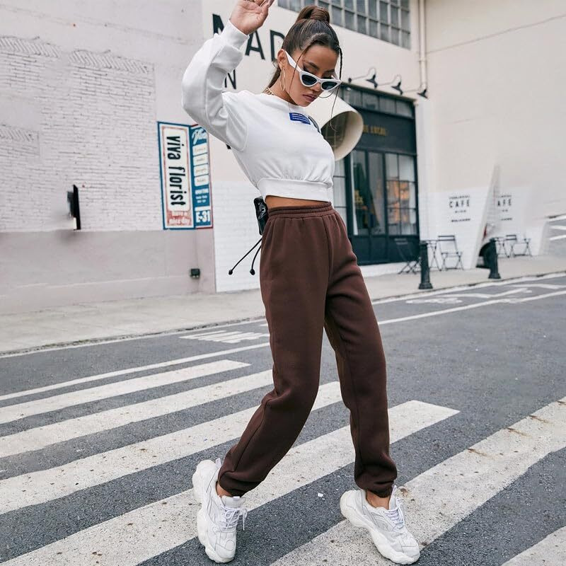 Q - RIOUS Women's Jogger Style Trouser (Brown_28)