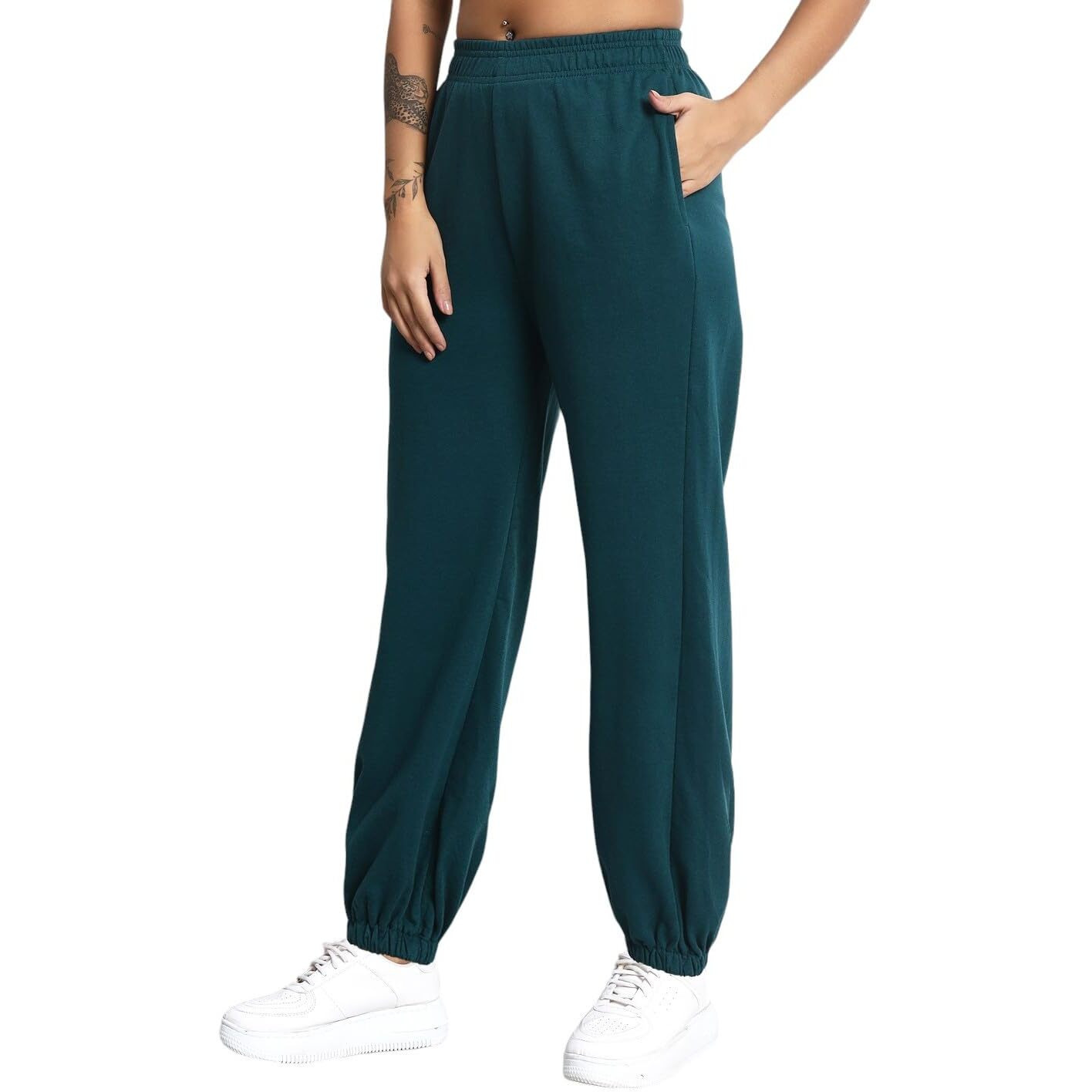 Q - RIOUS Women's Jogger Style Trouser (Teal_32)