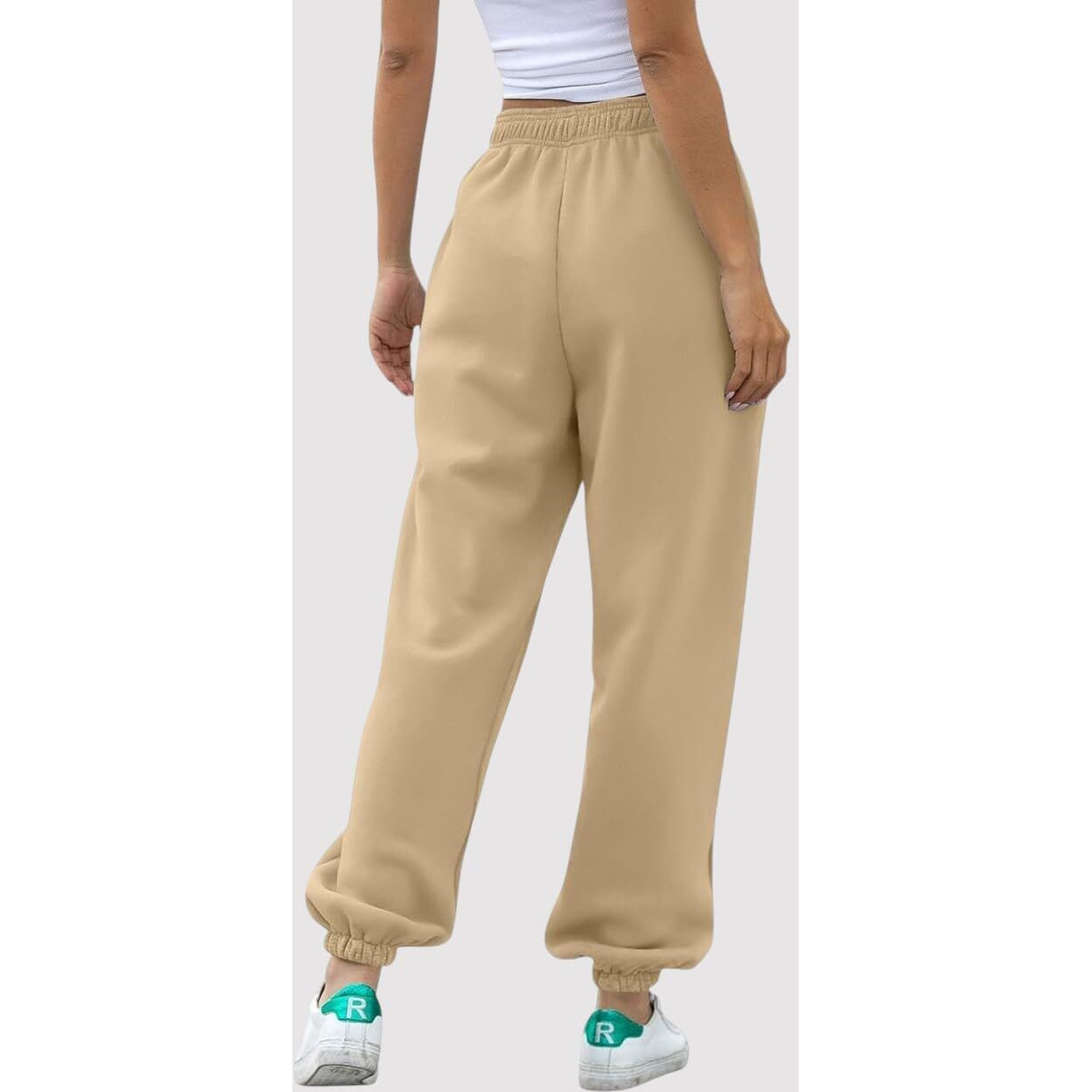 Q - RIOUS Women's Jogger Style Trouser (Beige_30)