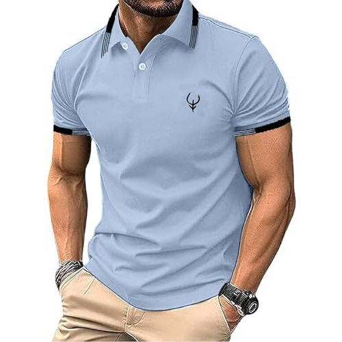 Lymio Men T-Shirt || T-Shirt for Men || Polo T Shirt || T-Shirt (Polo 40 to 43) (in, Alpha, XL, Regular, Blue)