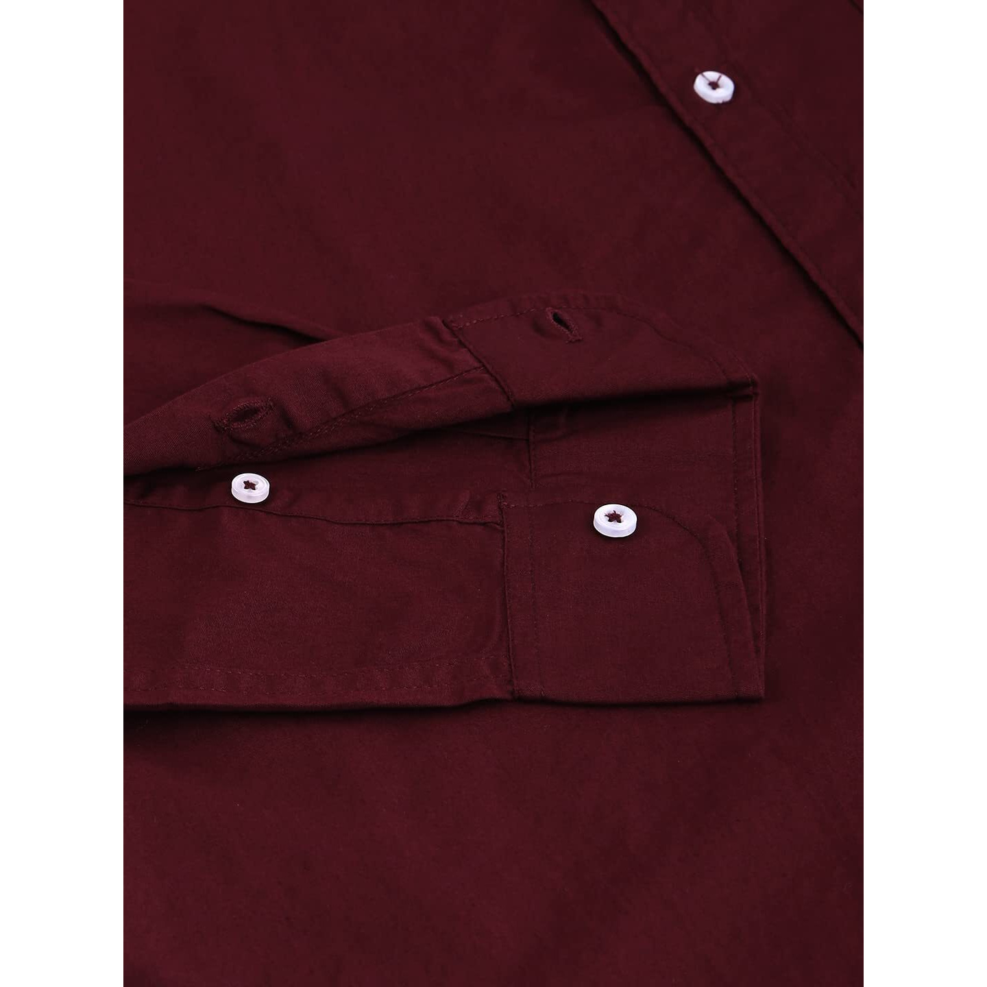 Dennis Lingo Men's Solid Burgundy Casual Shirt (AZ301_Burgundy_M)