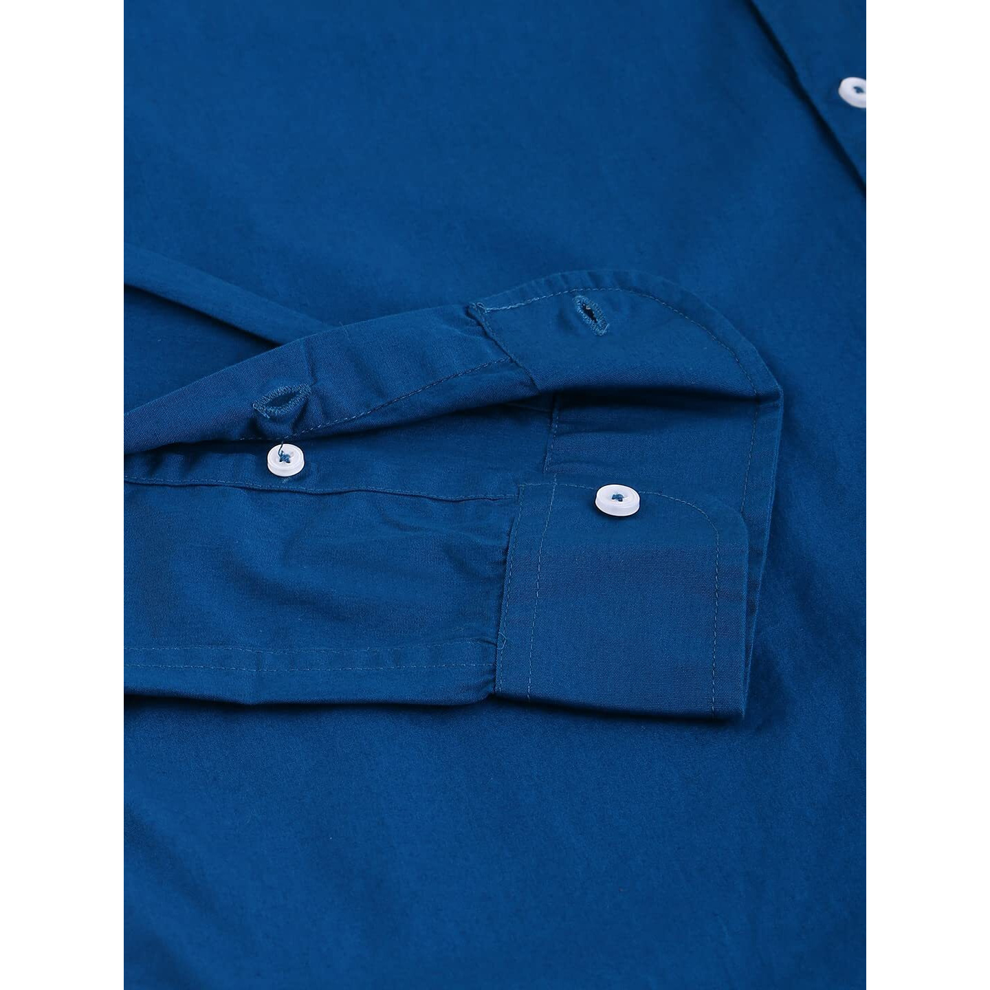 Dennis Lingo Men's Solid Blue Slim Fit Casual Shirt (AZ301_P-BLUE_XL)