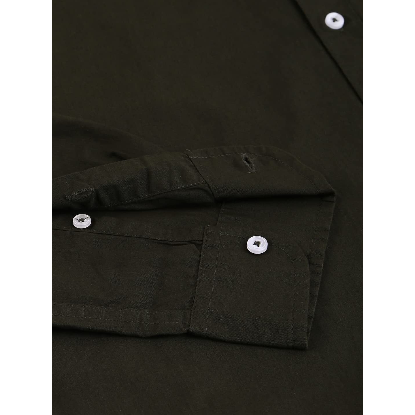 Dennis Lingo Men's Cotton Olive Green Solid Casual Shirt (C301_Olive_S)