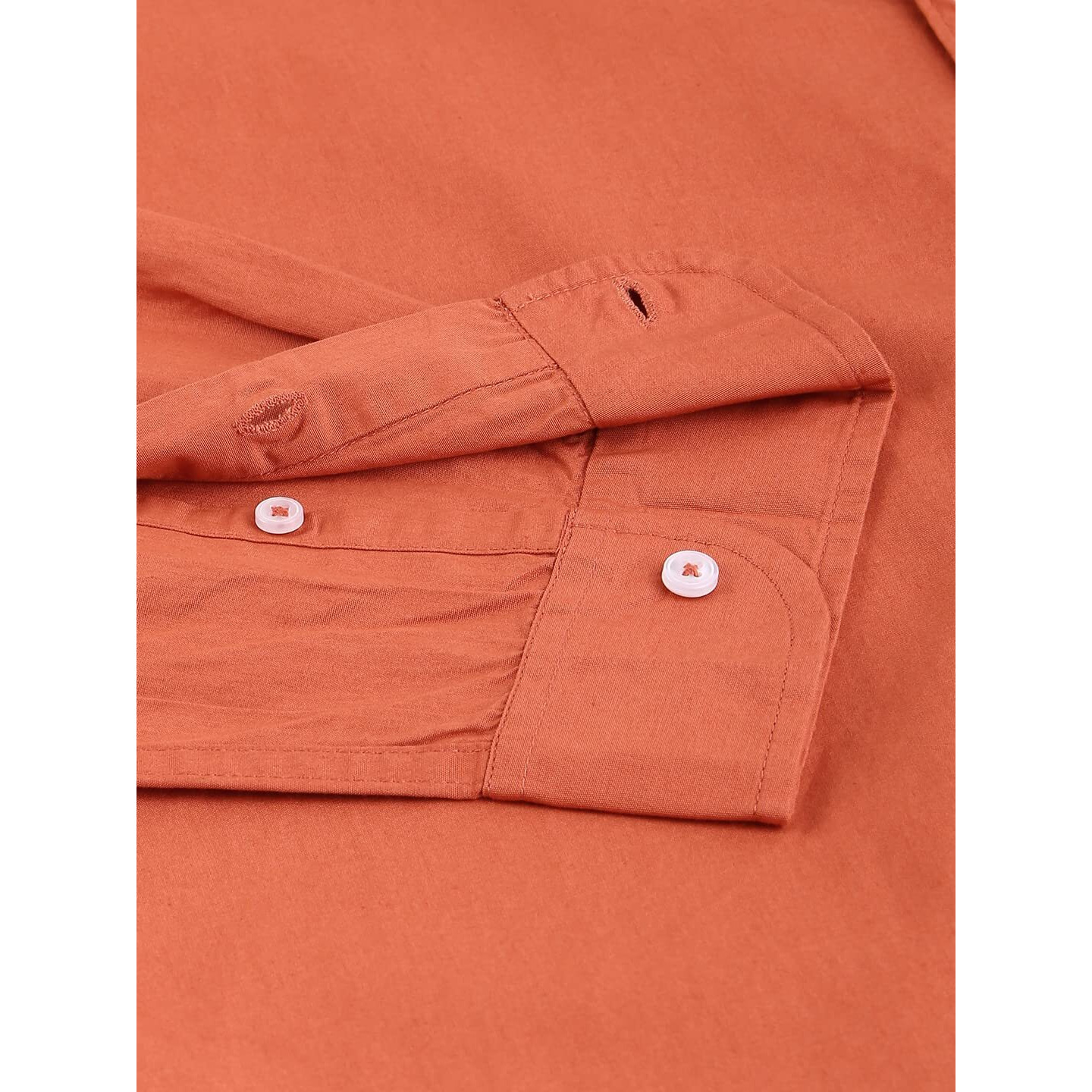 Dennis Lingo Men's Solid Dusty Orange Casual Shirt (AZ301_Dusty Orange_S)