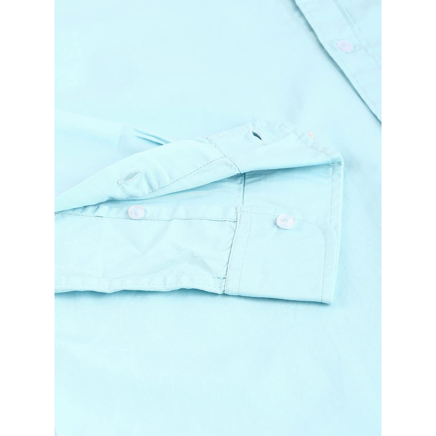 Dennis Lingo Men's Cotton Turquoise Blue Solid Casual Shirt (C301_Tblue_XXL)