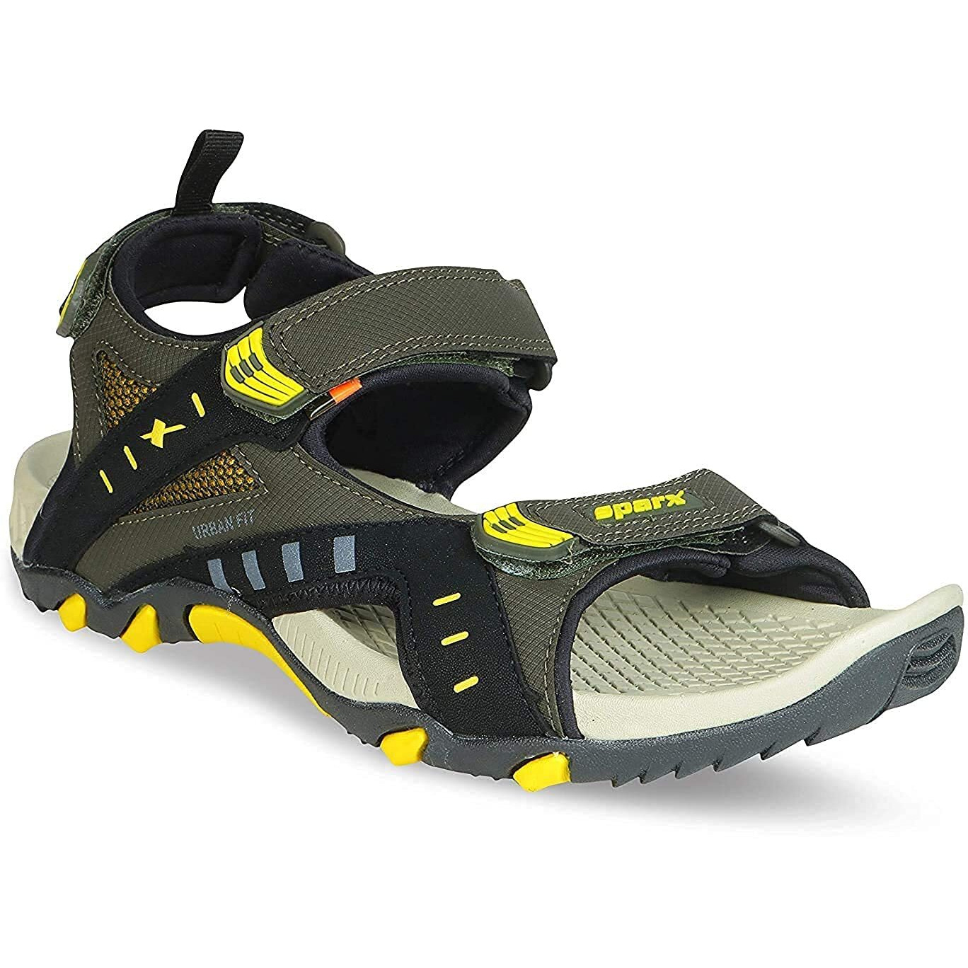 SPARX Men's Olive Yellow Sport Sandal (SS-485)