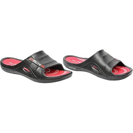 flite Men's Slides/SlipperS for Boys/Flip Flop (Red-Black, 7)