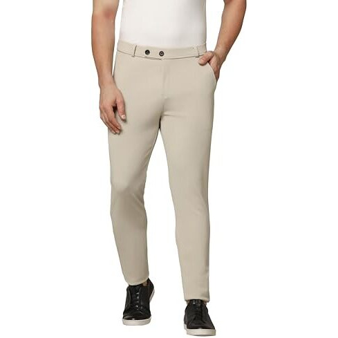 TOPLOT Men's Regular Fit Causal Trouser (Trouser-5068-Beige-38)