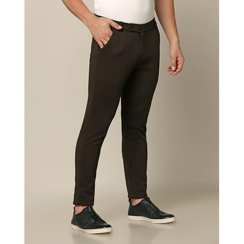 TOPLOT Men's Regular Fit Causal Trouser (Trouser-5068-Coffee-38) Brown